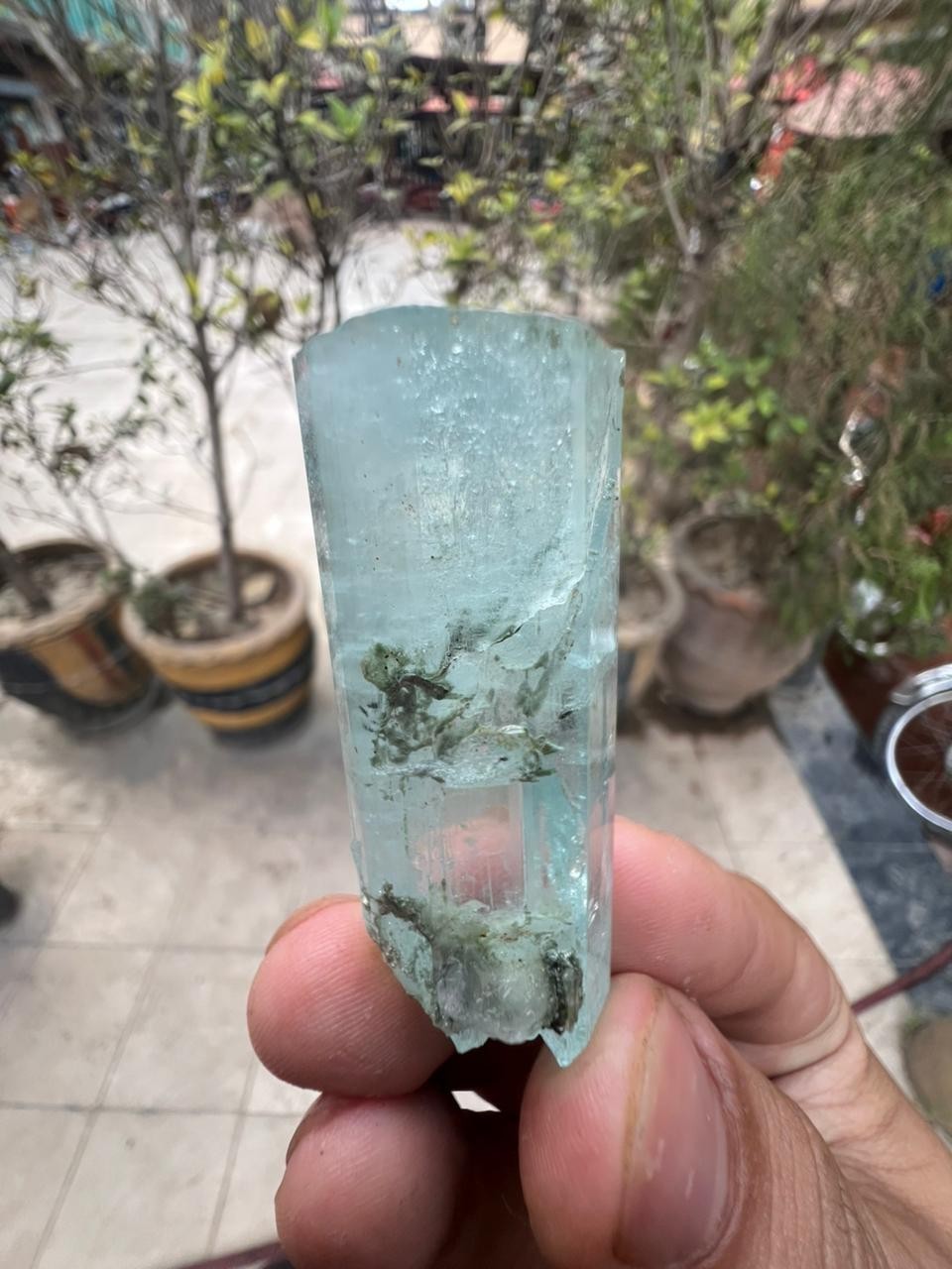 24GM | Gemmy Sky Blue Aquamarine Crystal Terminated Specimen | Skardu Pakistan