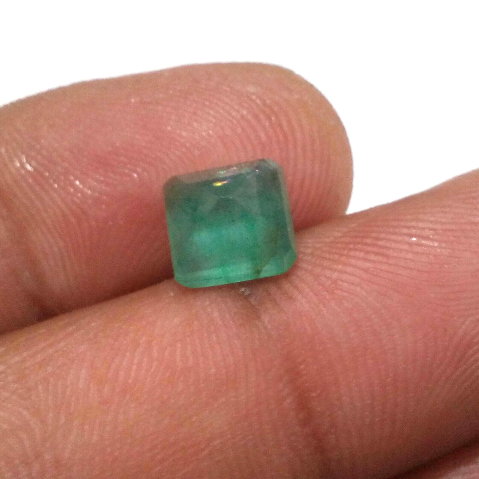Natural Zambian Emerald Faceted Emerald Cut Shape 2.95 Crt Green Loose Gemstone