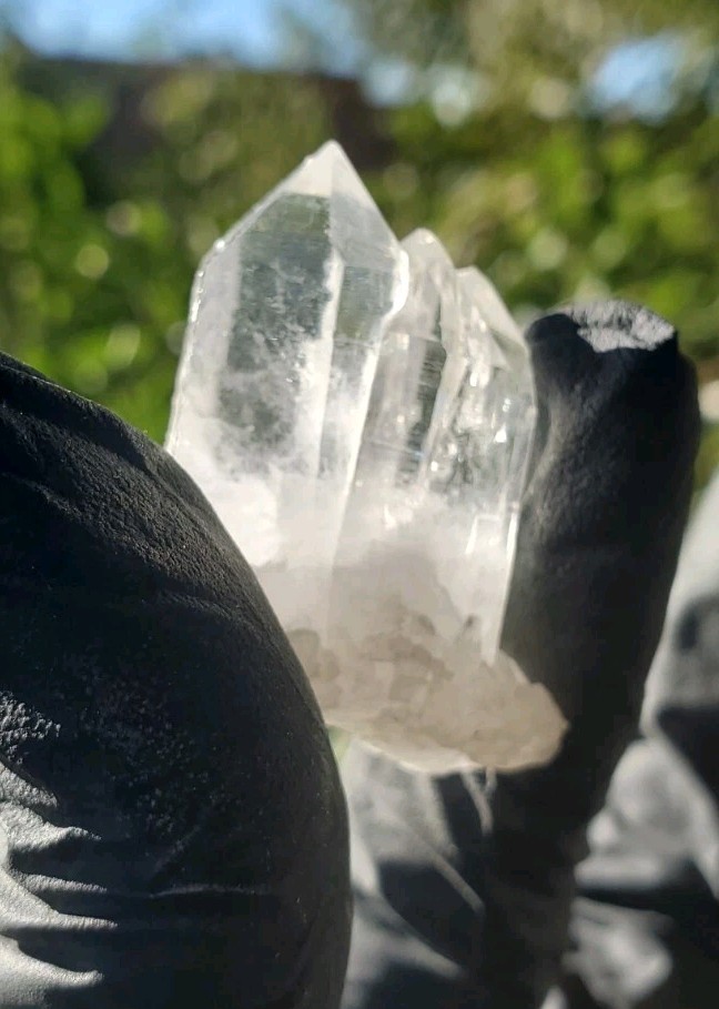 16g Natural White Clear Quartz Cluster Crystal Point Healing Mineral Specimens