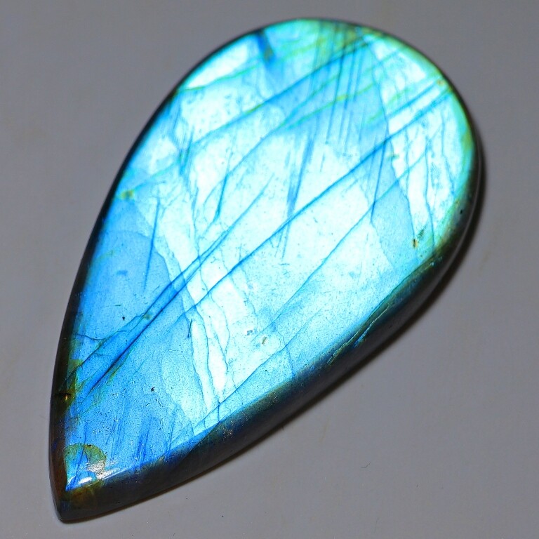 Natural Labradorite Pear , 0.5″- 4″ High Purple Multi Flash, Pick a Size