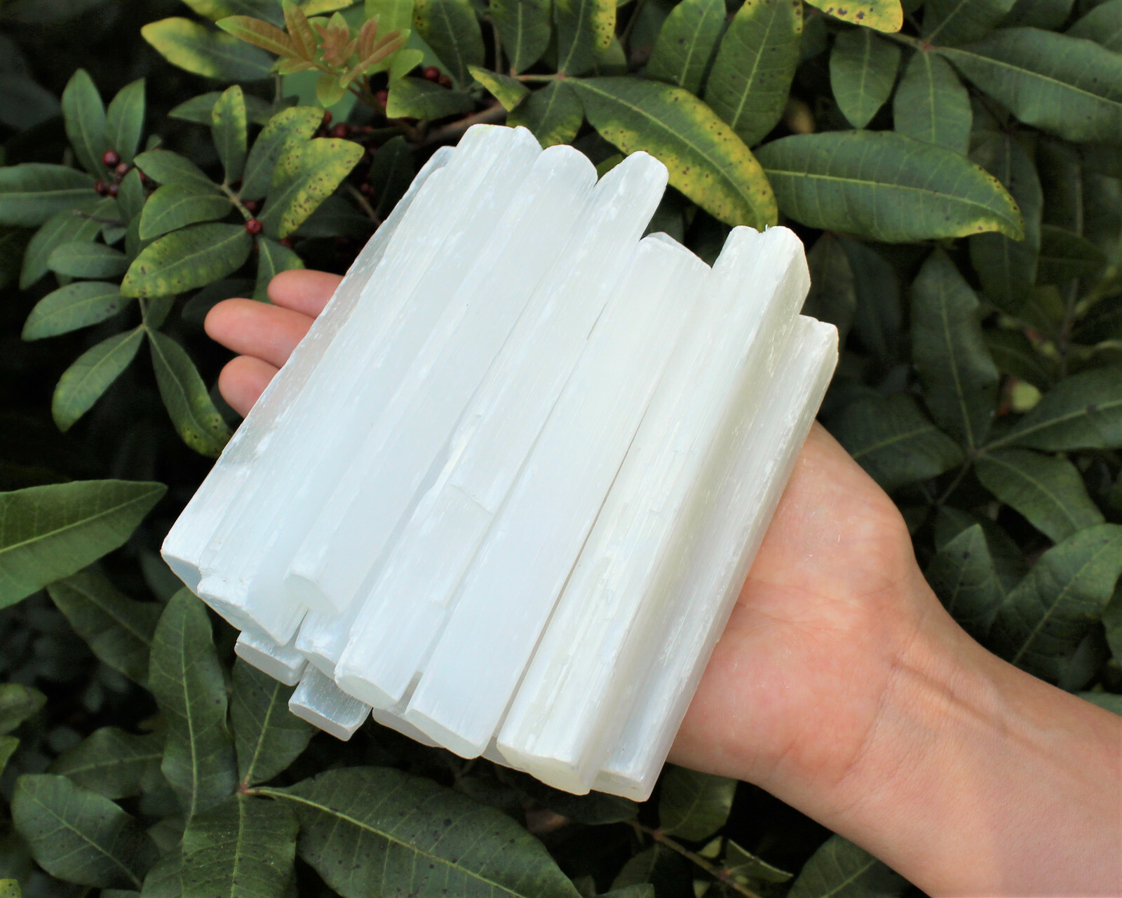 1 x 5″ Selenite Stick Wand Rough Crystal Specimen Selenite Wand Reiki Chakra