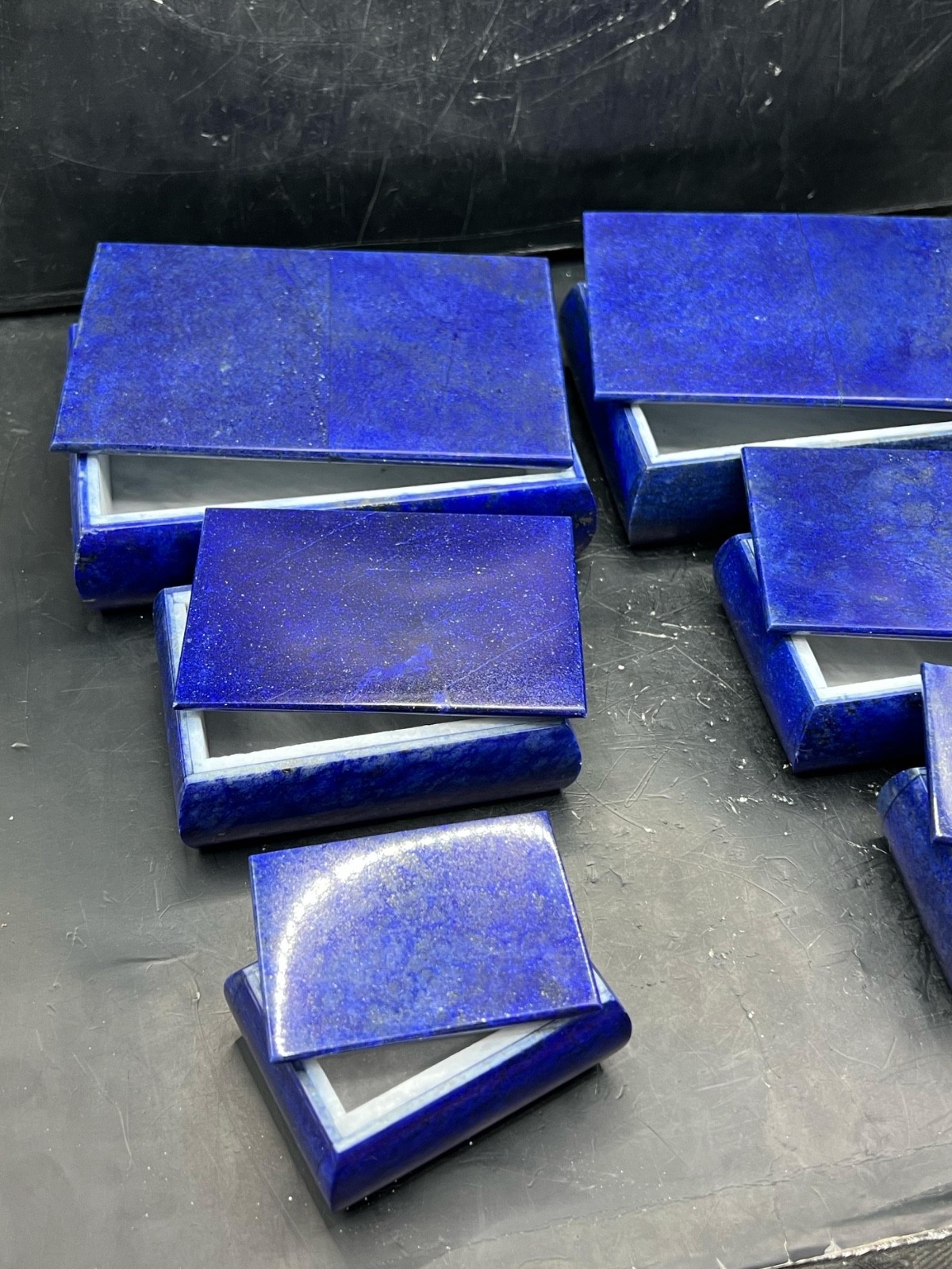 Premium 1.4kg Lapis Lazuli Stone Boxes Set – Natural Afghan Blue Gemstone