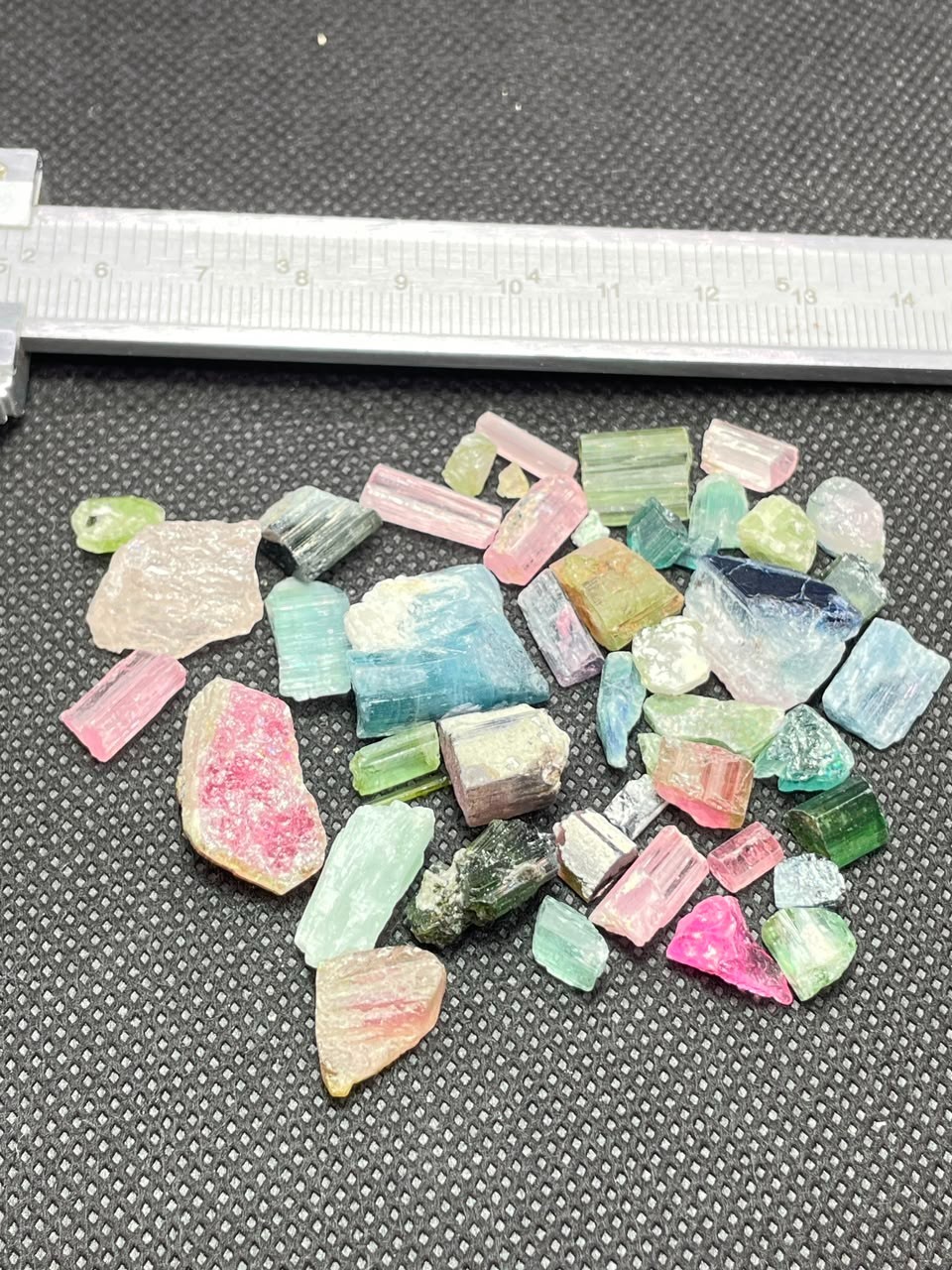 31.50G Natural Tourmaline Rough Mix Color Crystal Lot Untreated From Afghanistan