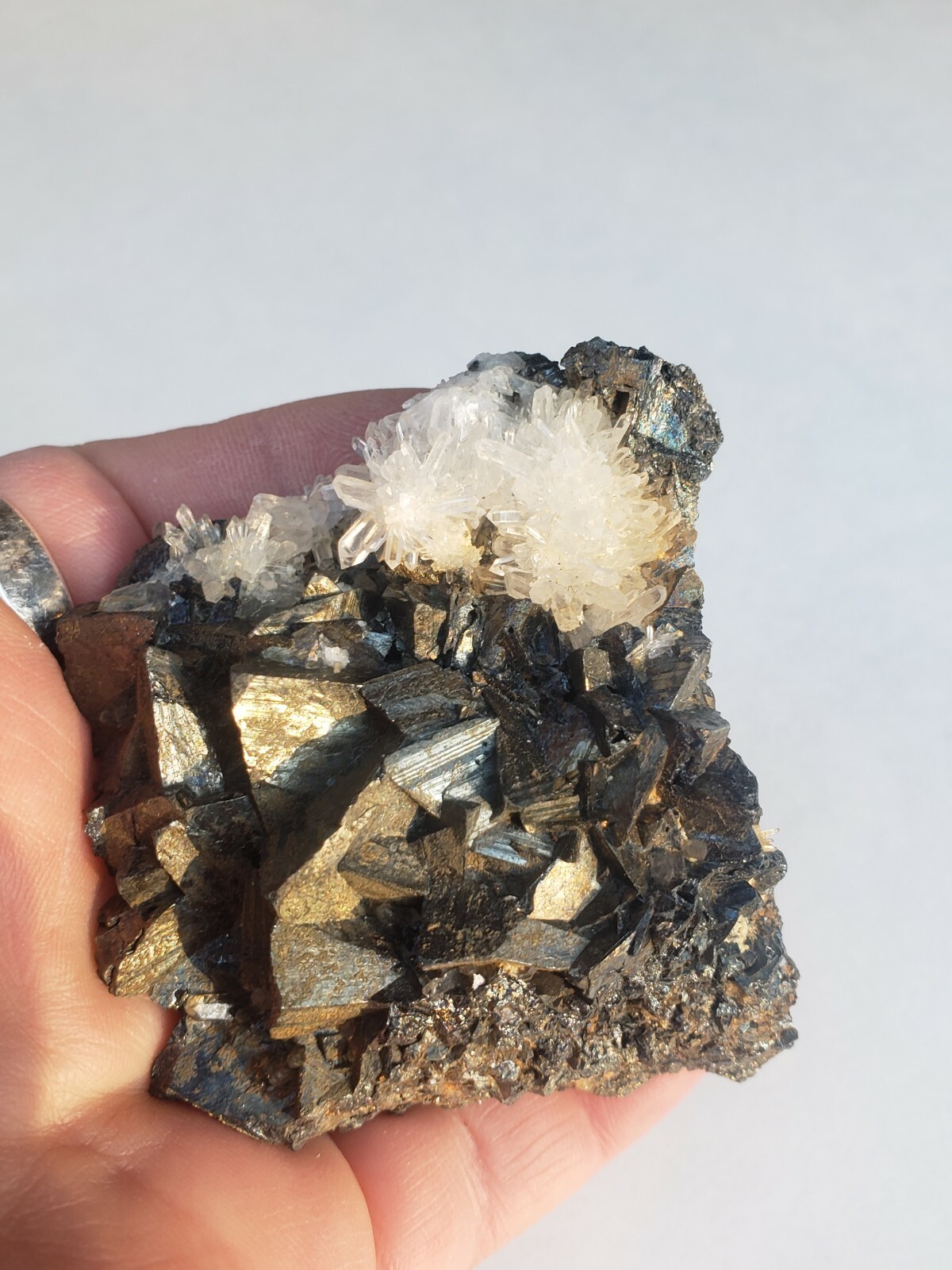 Pyrite/Tetrahedrite/Quartz, Mundo Nuevo Mine, Peru #123