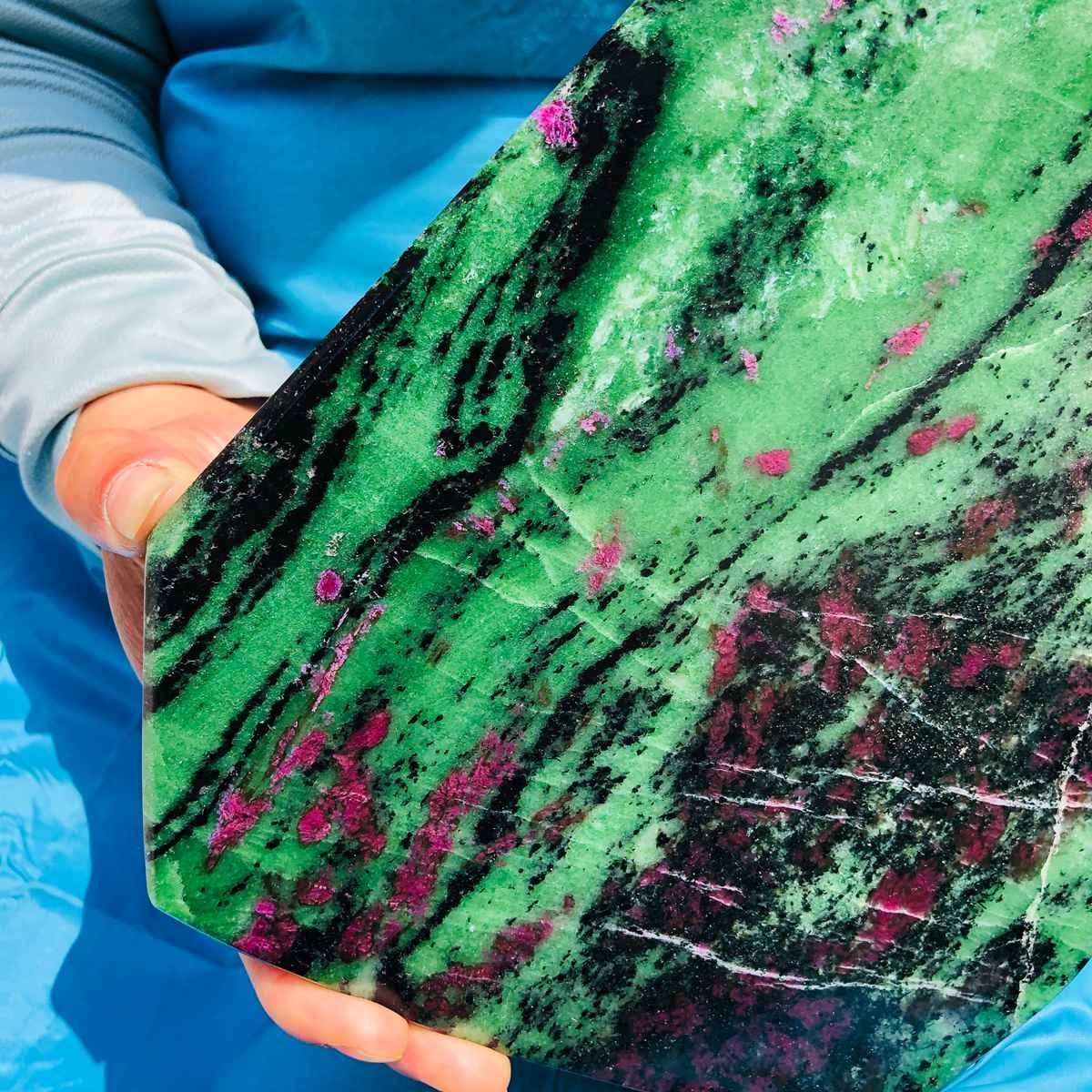 13.59LB Natural crystal Red-Green Ruby Zoisite Specimen reiki Healing