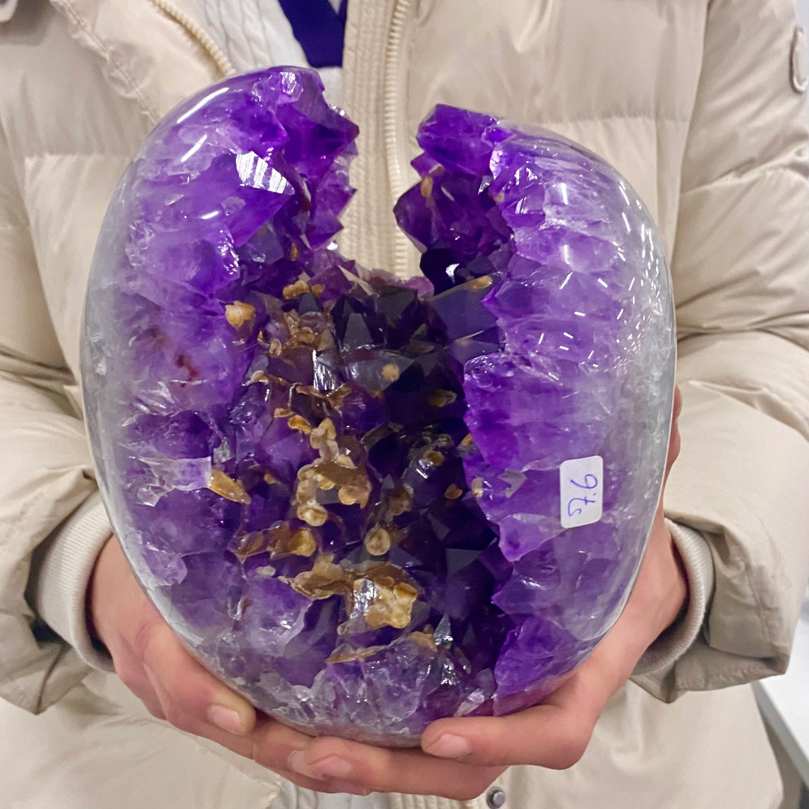 16.75LB Natural Amethyst geode quartz cluster crystal specimen Healing.