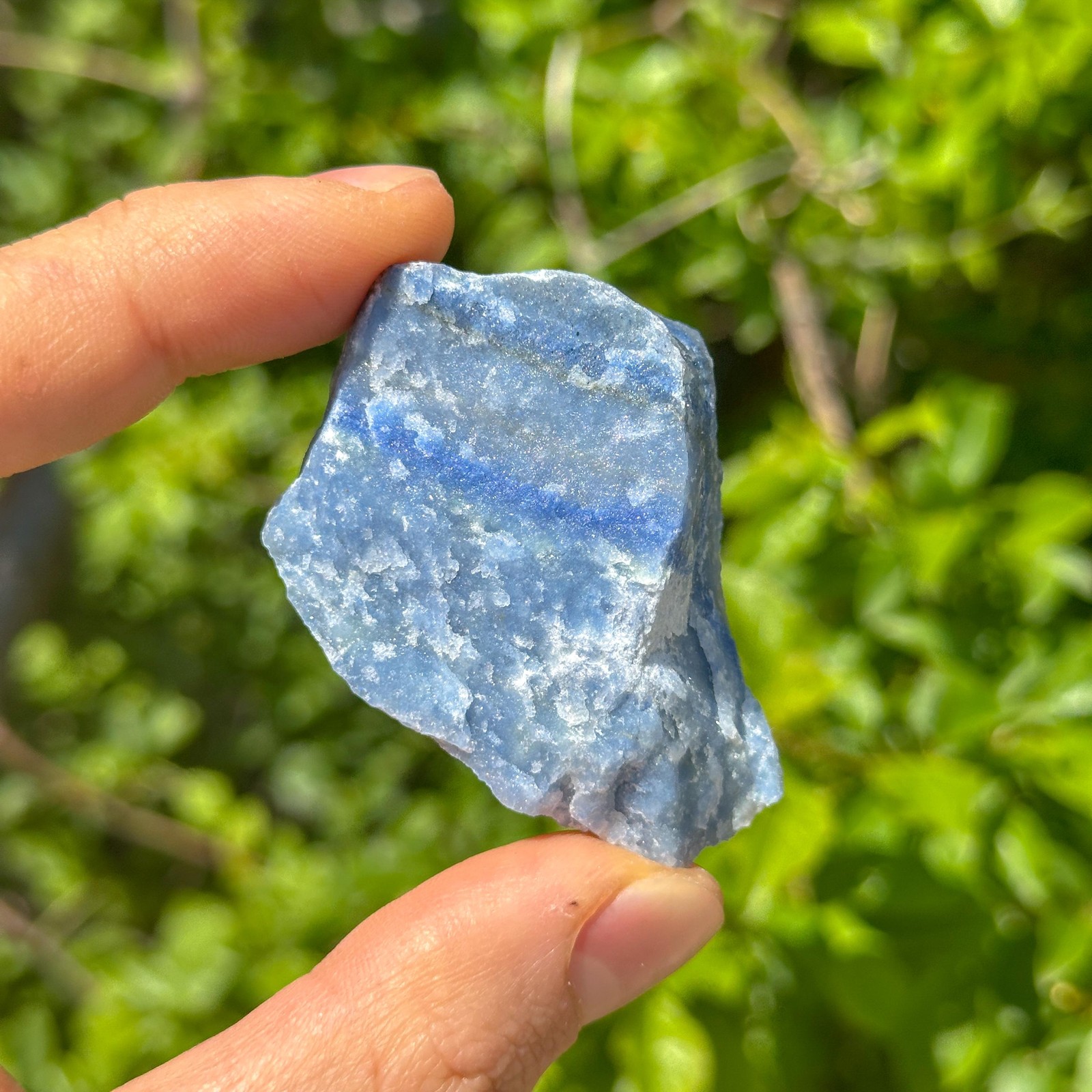 Rough Blue Quartz Crystal / Raw Natural Stone / Expression Crystal