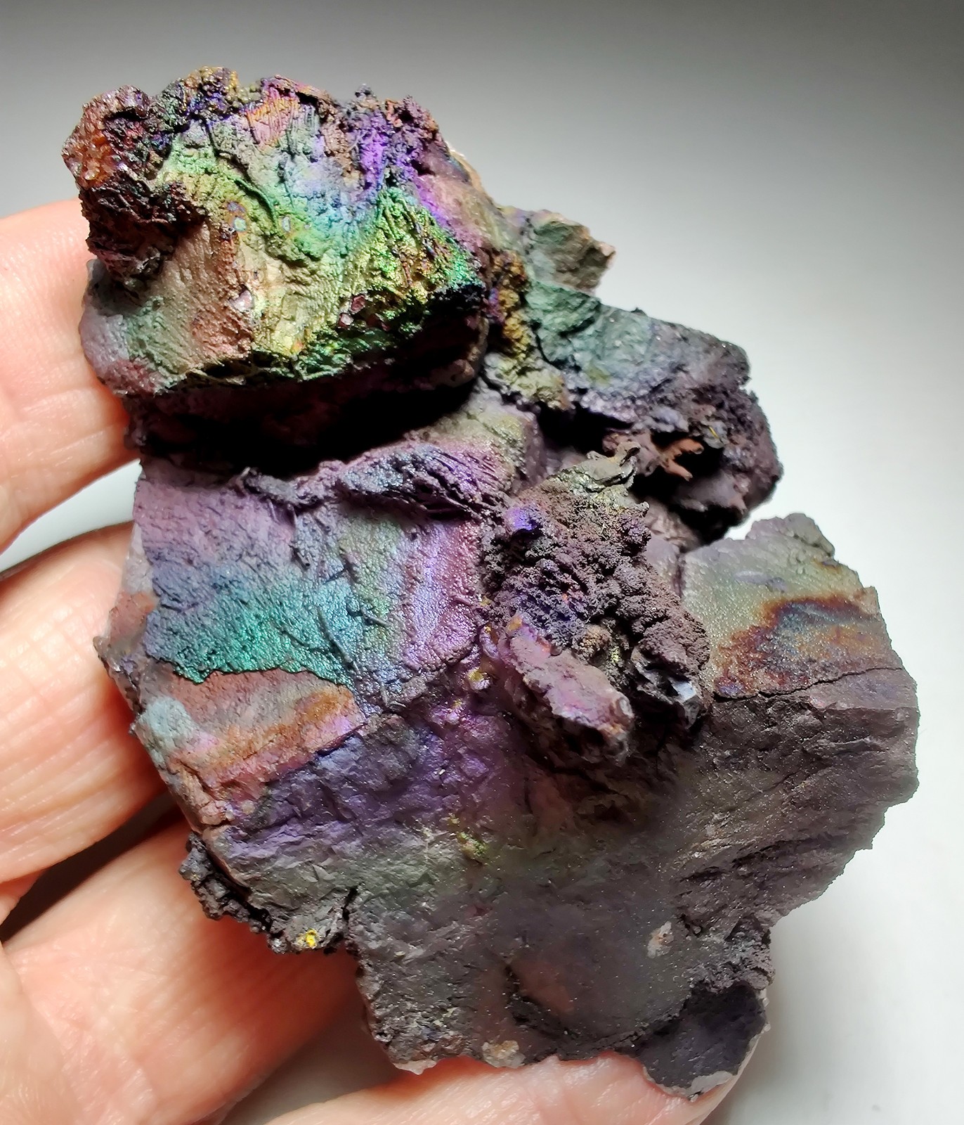 Skittles Hematite on Quartz, very nice. Graves Mountain, Georgia. 145 grams.