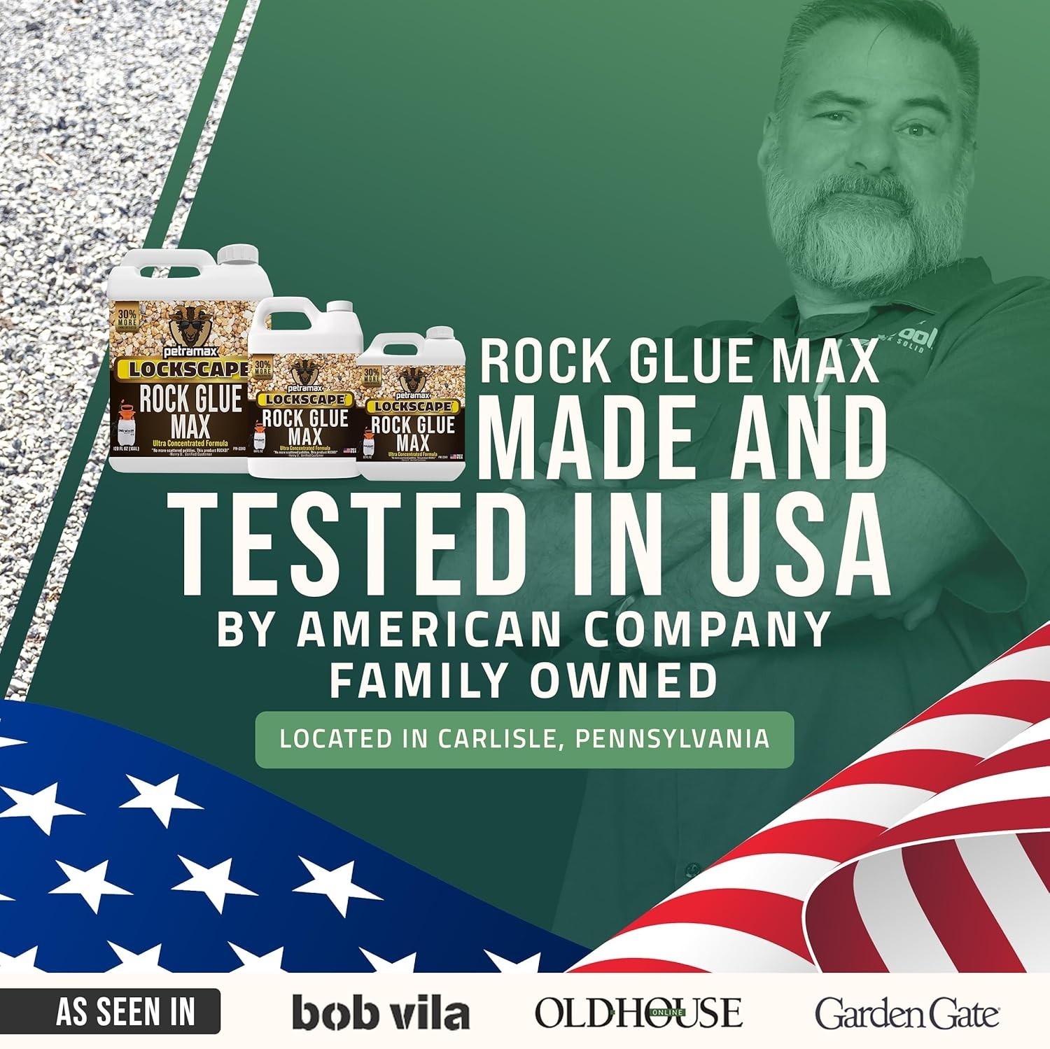32 Ounce Max Rock Glue – Non-Toxic Gravel Binder for Erosion Control & Stability