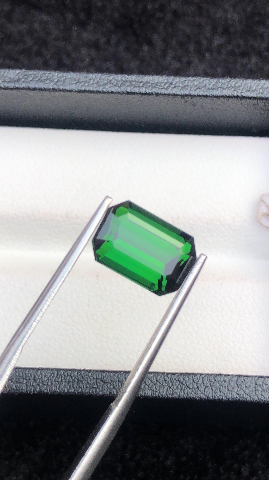 3.65Ct Natural Green Tourmaline Emerald Cut Loupe Clean Loose Gemstone Jewelry