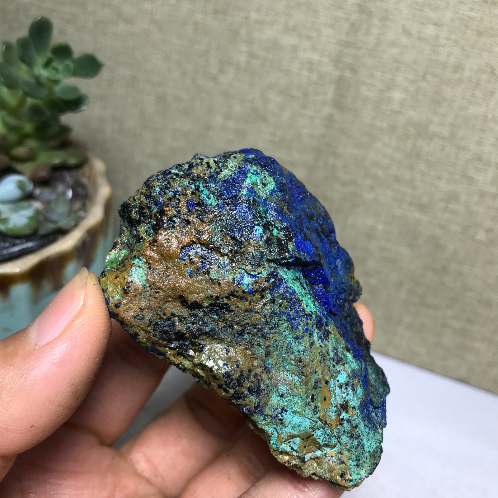 99g Natural Azurite Malachite gemstone Rough original Crystal Specimen A5177