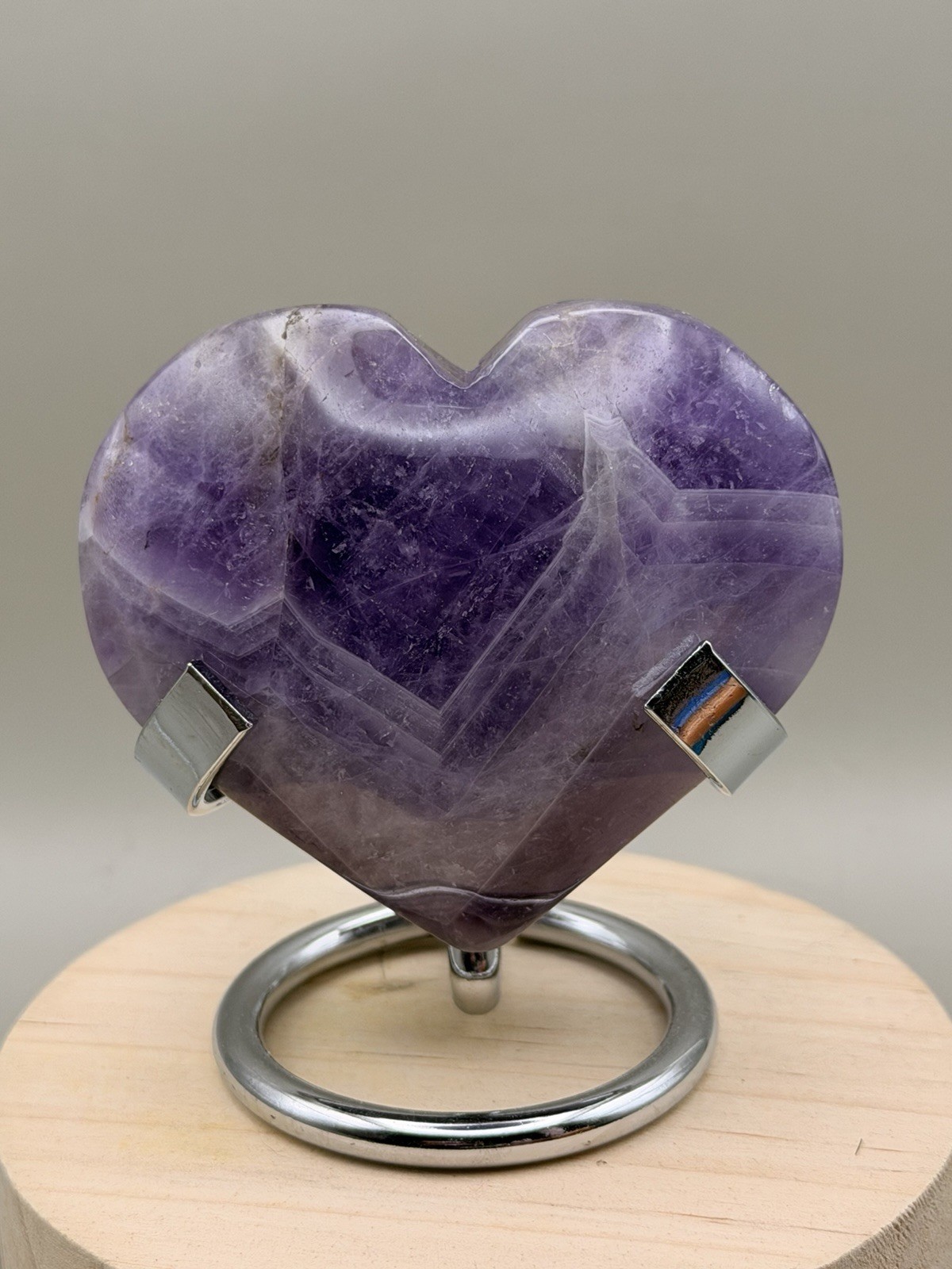 Chunky Dream Amethyst Heart Shape Palmstone Natural Crystal Reiki Chakra Healing