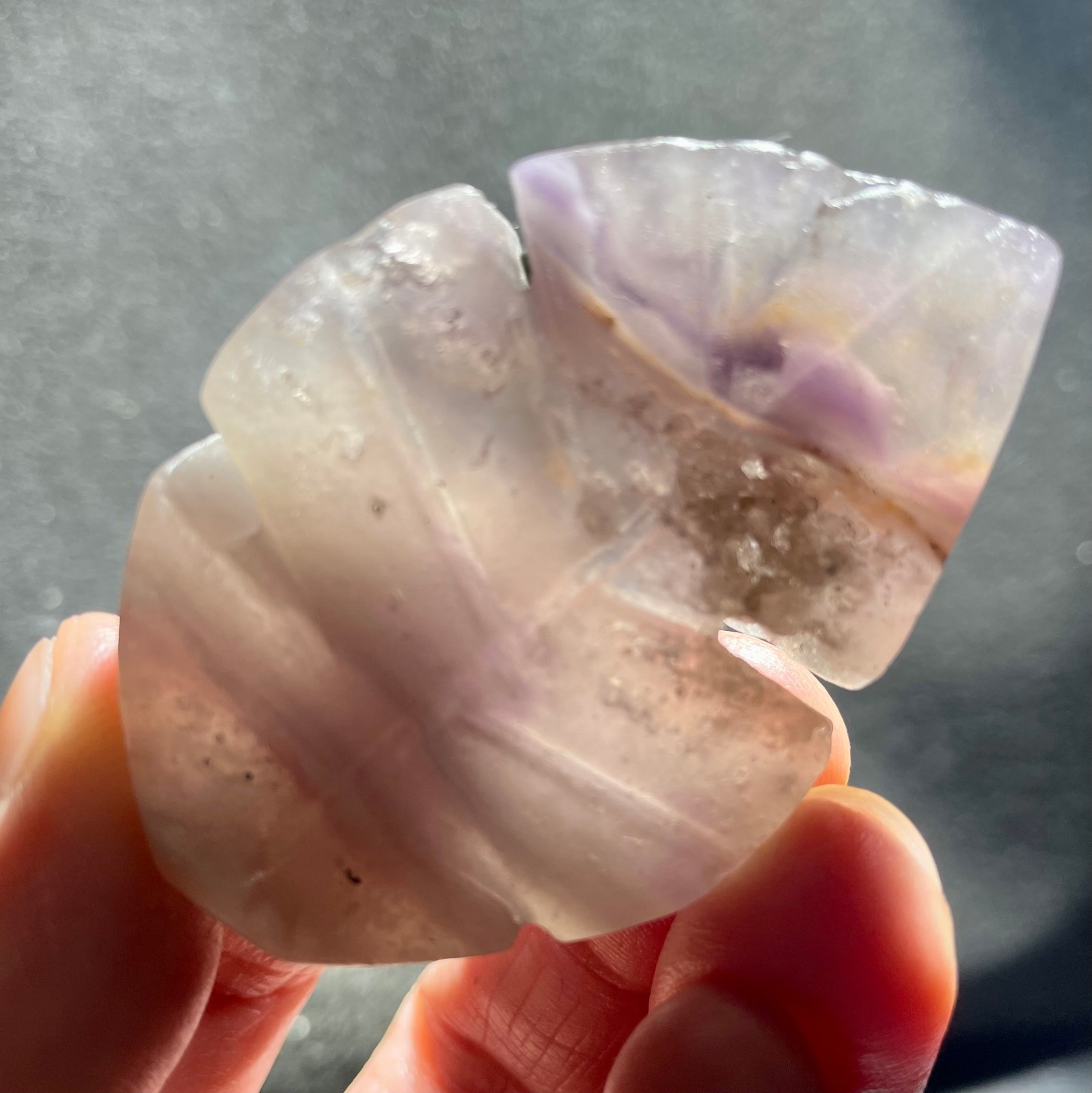 52g Natural silk crystal fluorite leaf energy healing