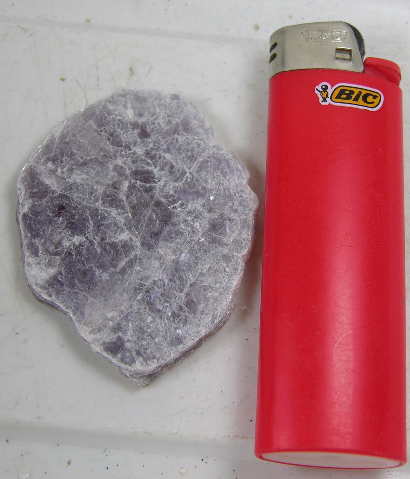 #6 55mm Brazil Natural Raw Semi-Translucent Mica Crystal Slice Specimen 1 1/8 in