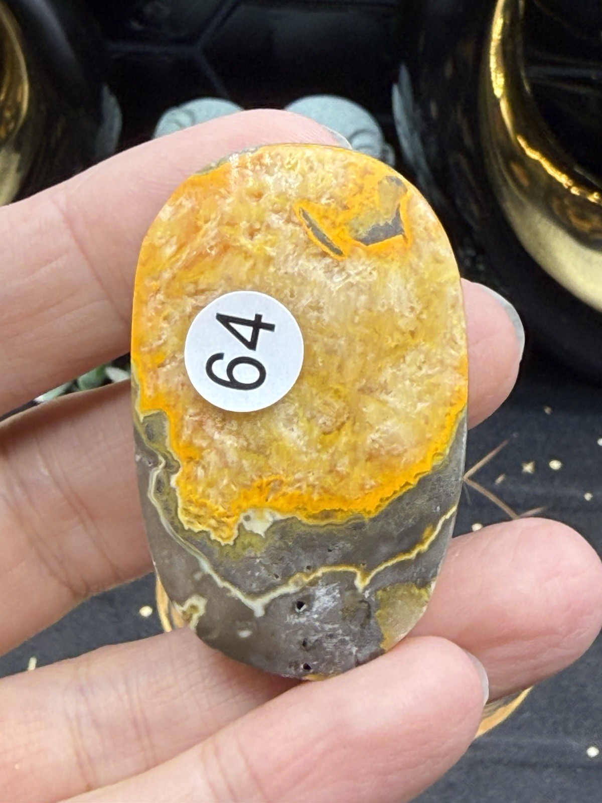 Natural Bumblebee Jasper Palms Druze vugs raw Free shipping