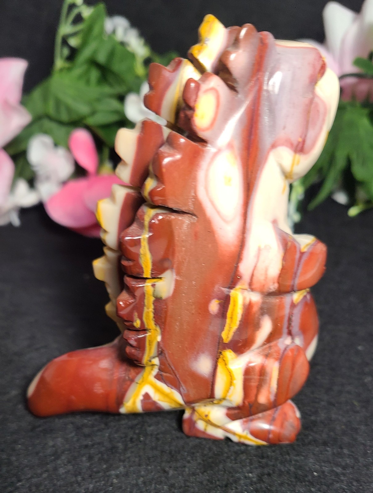 Rare Large 4″ 345g Mookaite Dragon Dinosaur Godzilla Crystal Stone Statue