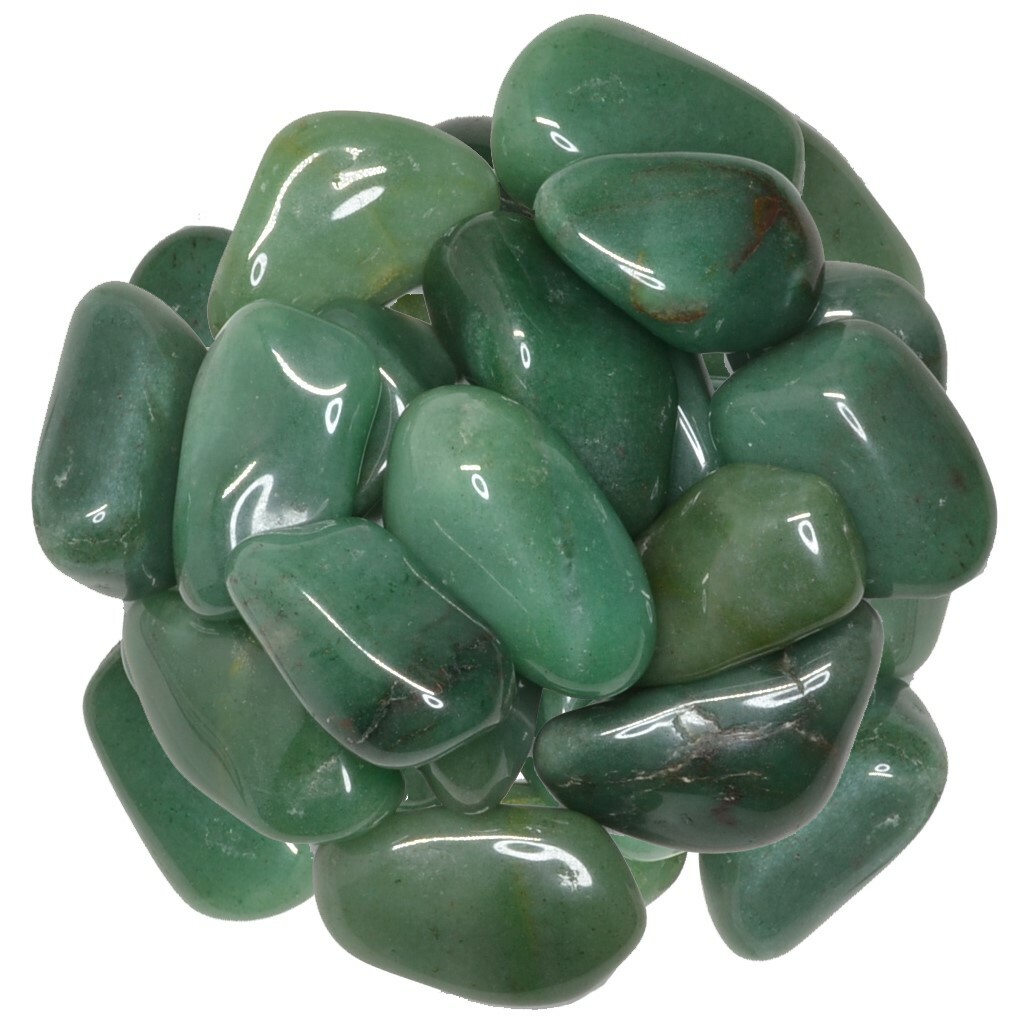 1/2 lb Green Aventurine Tumbled Stones – Grade 1 – Large – 1.25″ to 1.75″ Avg.