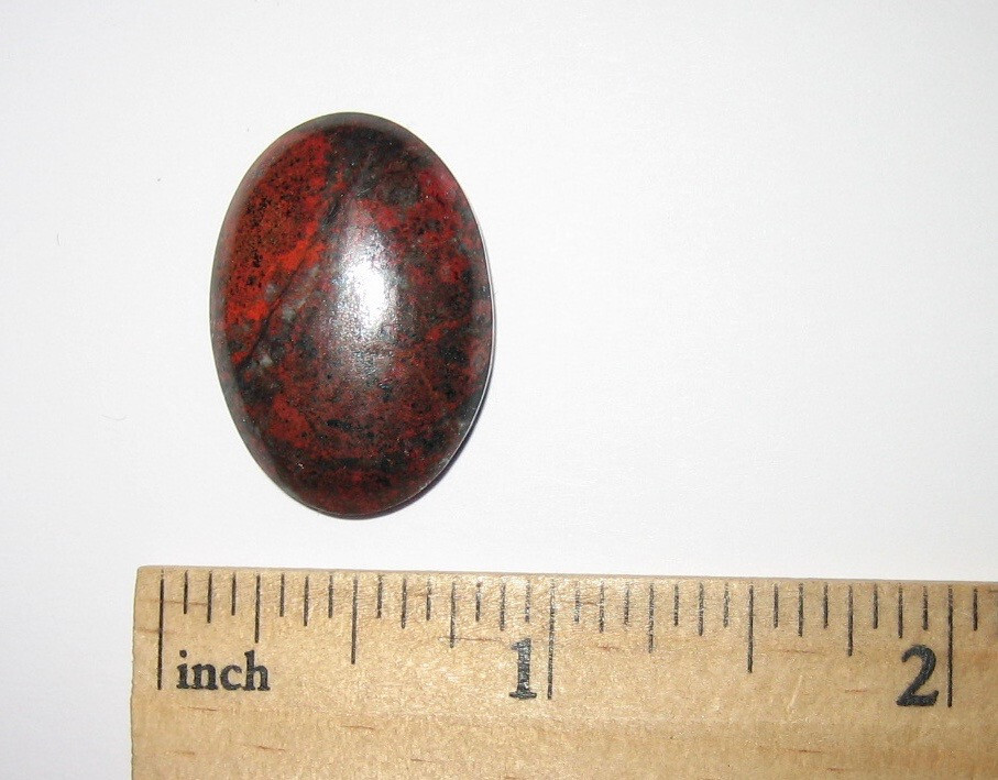 26mm x 18.5mm POLISHED NATURAL CUPRITE STONE CABOCHON FROM MEXICO 28.5carats *A