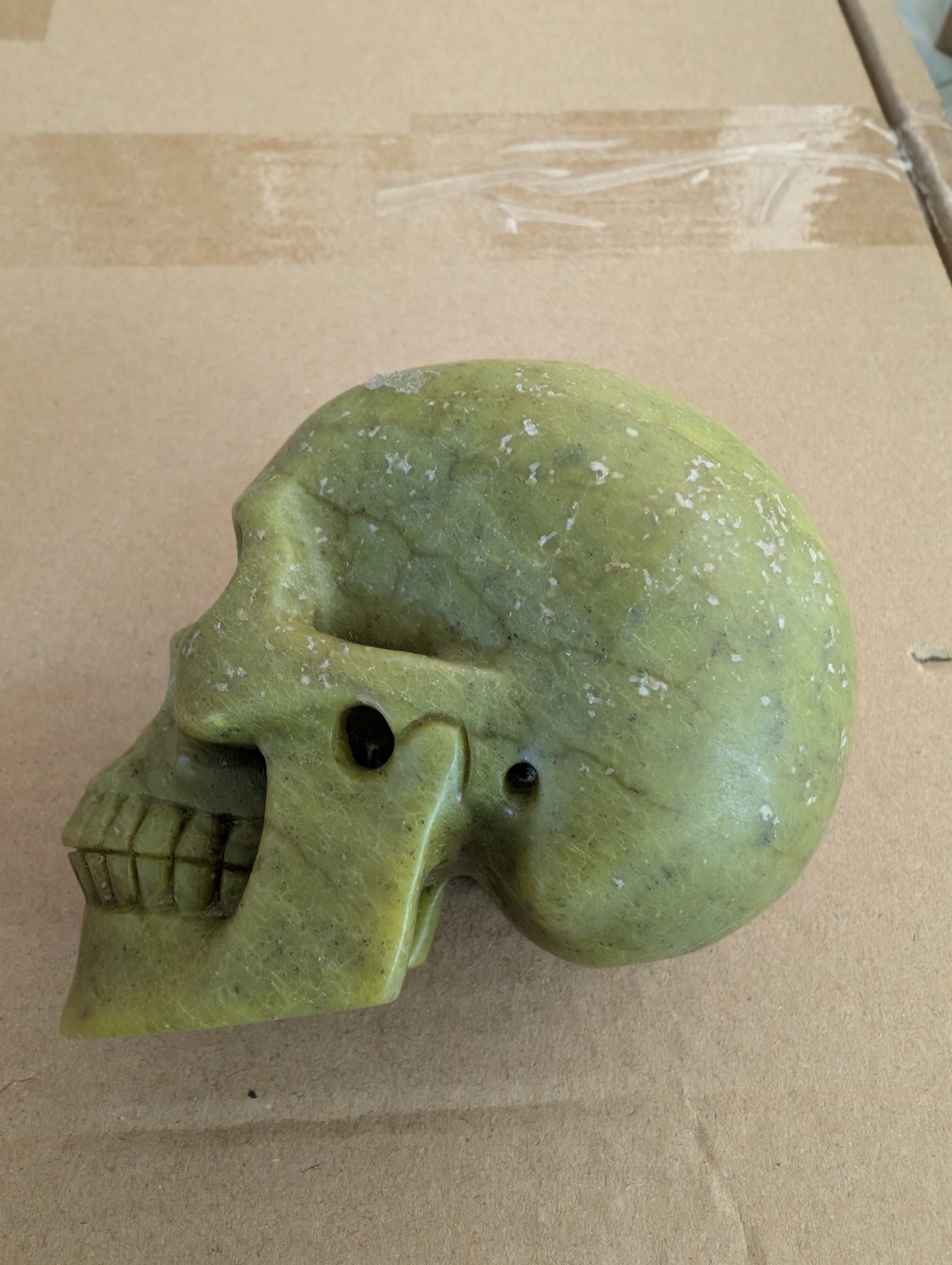 4.0″ Lemon Stone Skull Human Crystal Gemstone