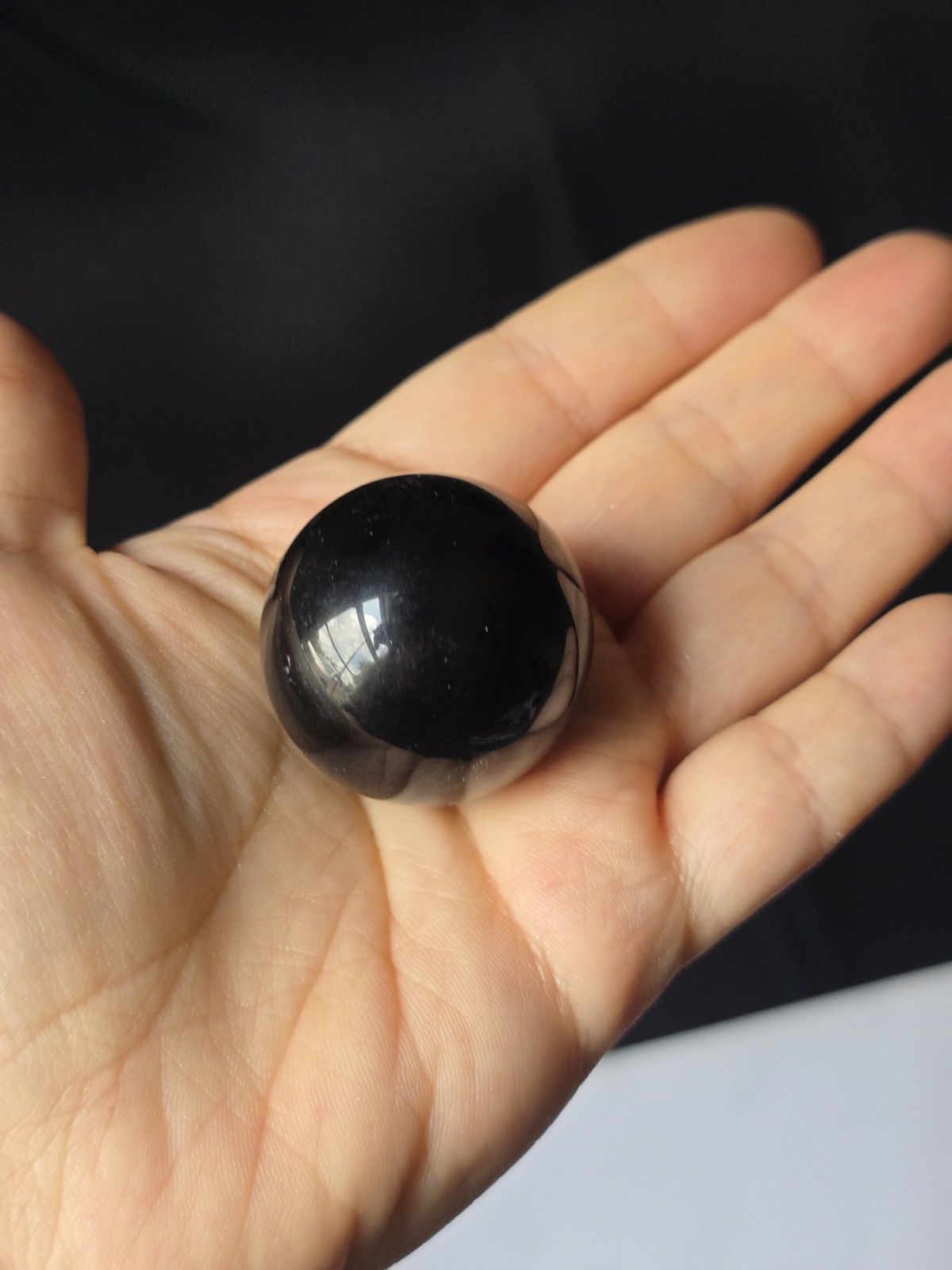 Rainbow Obsidian Sphere Crystal Ball Purple Sheen Flash mini 26mm 45g