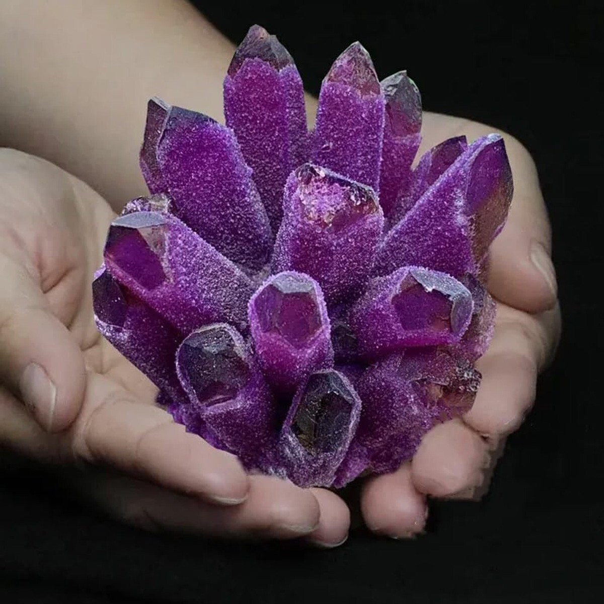 400G+ DARK PURPLE Amethyst Quartz Cluster Natural Crystal Geode Mineral Specimen