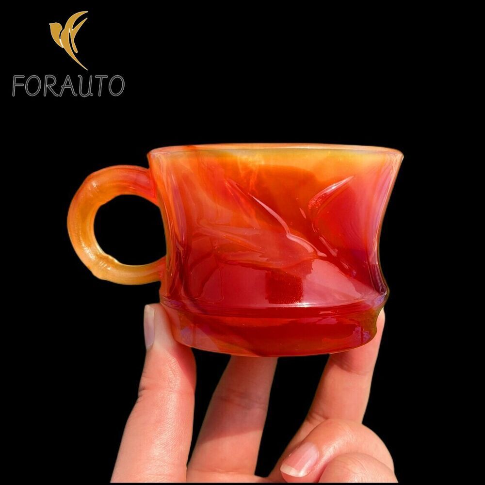 Natural Healing Red Agate Cup Carving Carnelian Cup Reiki Crystal Collection
