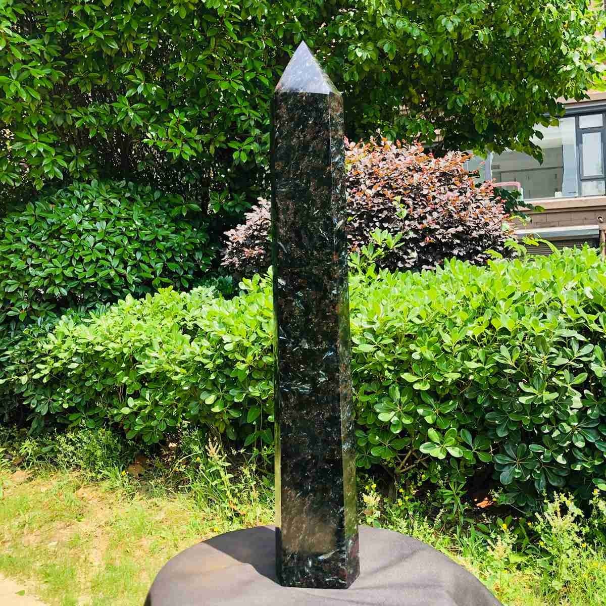 14.21LB Natural Fireworks Stone Obelisk Quartz Tower Crystal Wand Point Healing