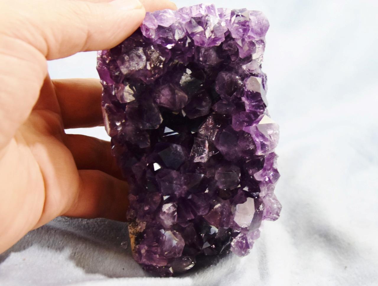 Super Purple Amethyst Geode Cathedral URUGUAY Flat Free Standing 114mm 4.5″ 228c
