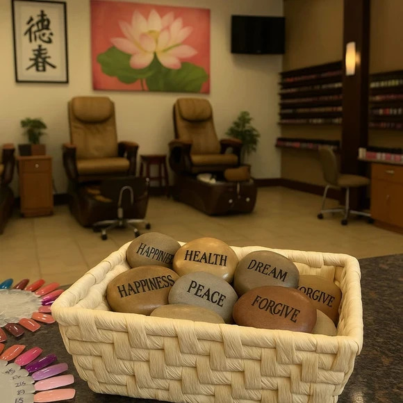 6 PK Inspirational Stones- gift box included per stone