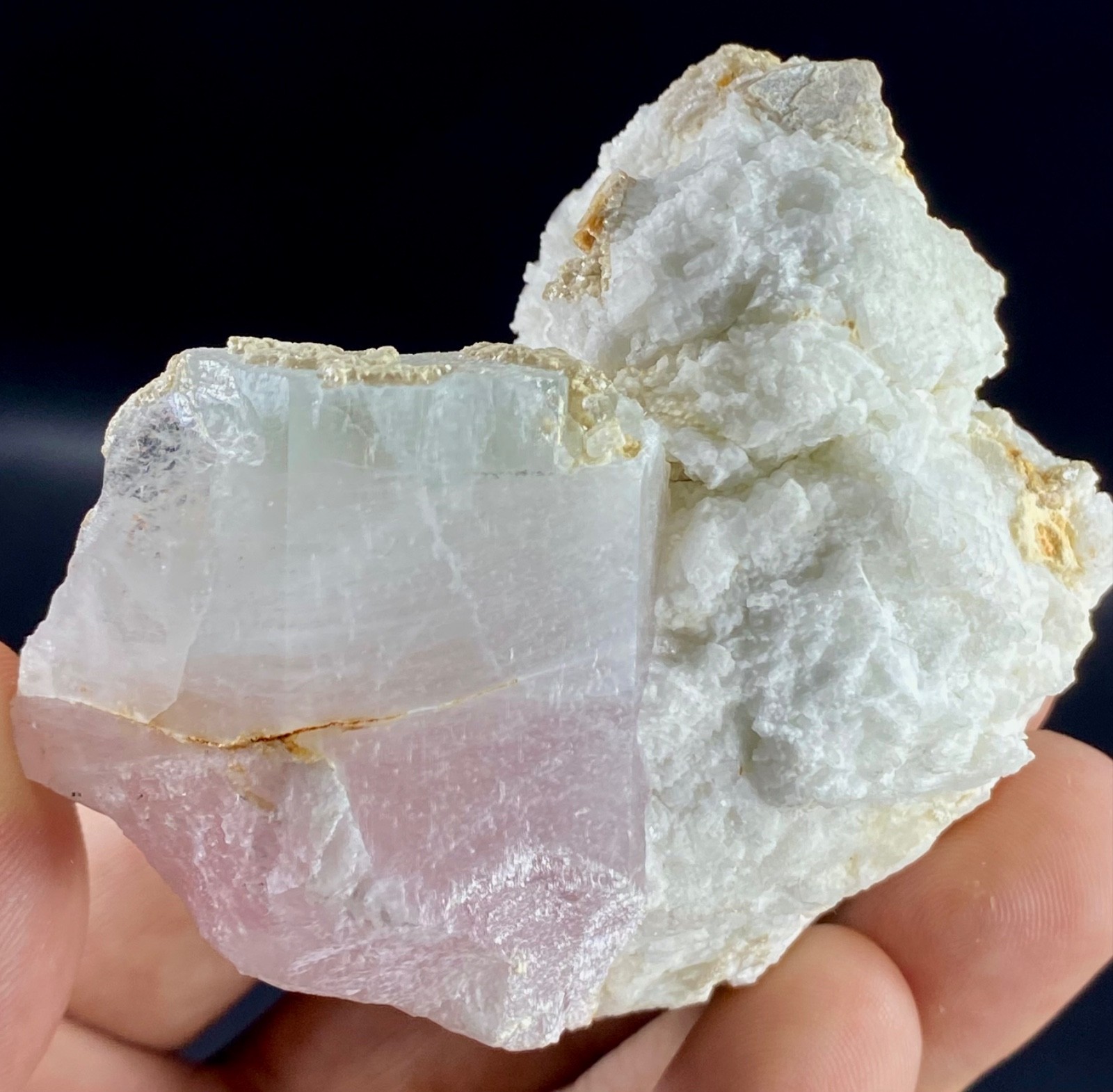 220 Gram Natural Beautiful Aesthetic Piece Aqua Morganite Specimen from Pakistan