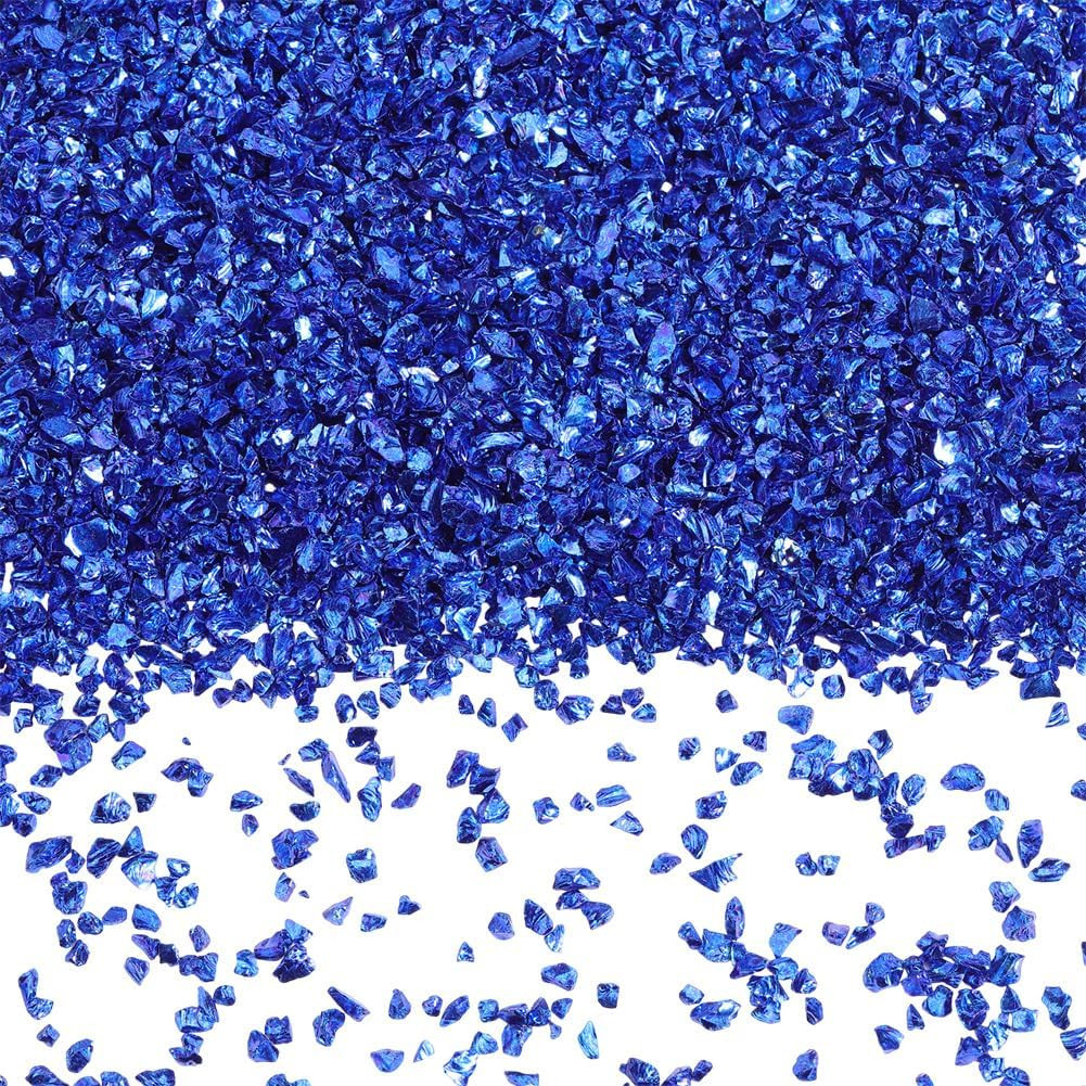 1 Box 150G 5 Colors Small Crushed Crystals Pink Broken Glass Bulk Metallic Chips