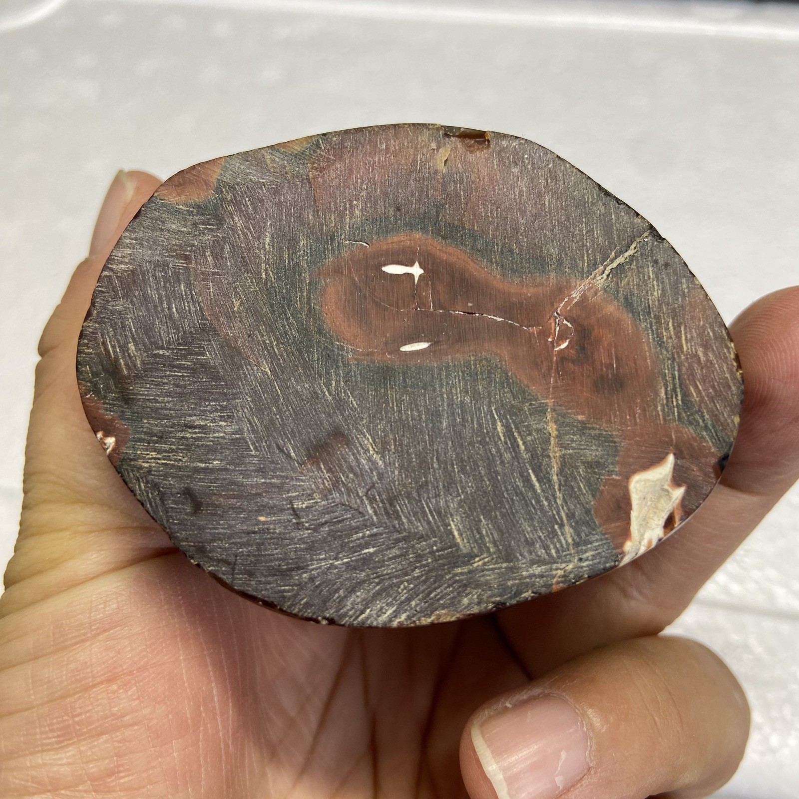 95mm380g Beautiful Deep Red Agate Carnelian Palm Geode Reiki Crystal Md Y138