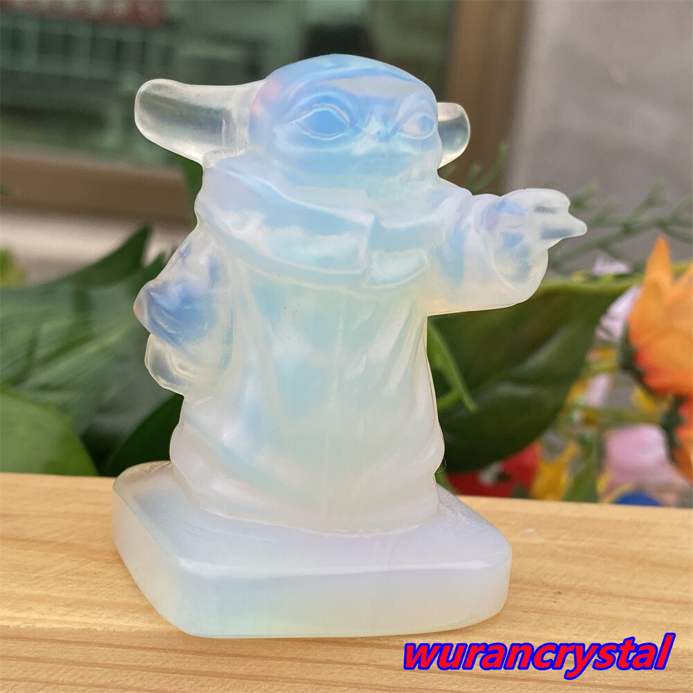 2″ Opalite Pocket Monster Elve baby skull crystal carved point healing Gem 1pc