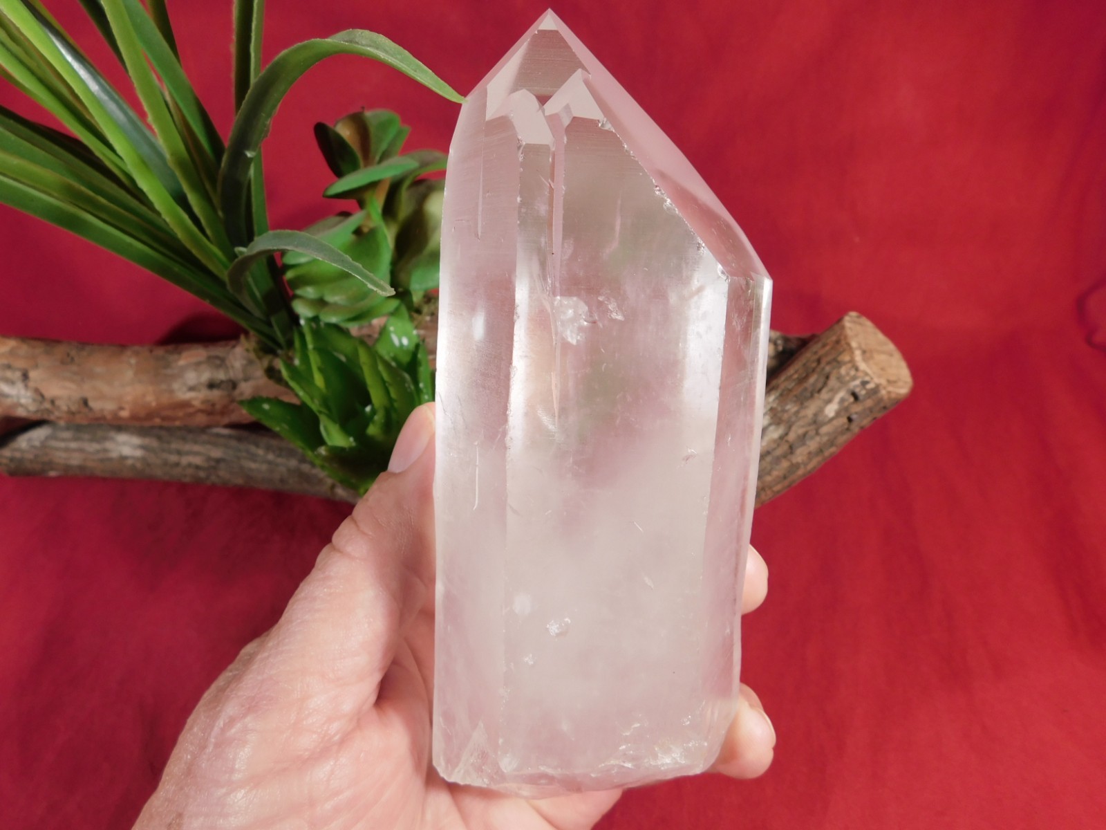 Big! Semi Translucent LEMURIAN Quartz Crystal From Brazil 710gr