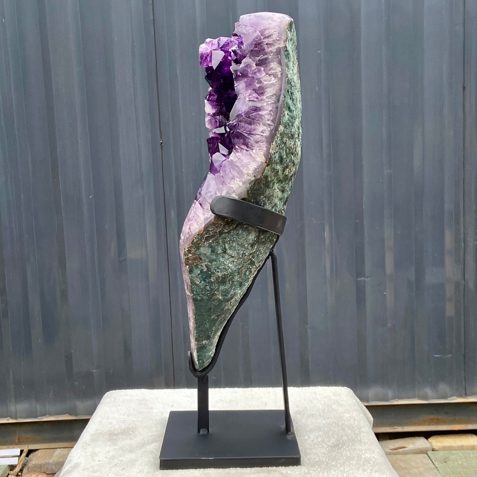 39.35LB Natural Amethyst geode quartz cluster crystal specimen energy healing