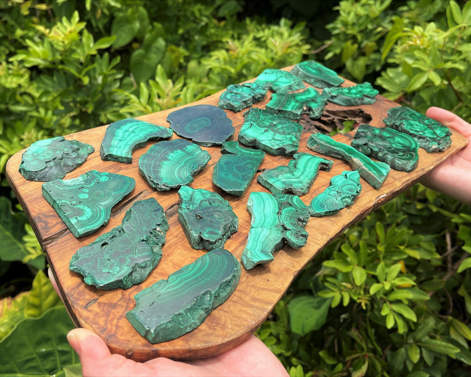 Natural Malachite Slices – Polished Malachite Crystal Slabs Wholesale Bulk Lots
