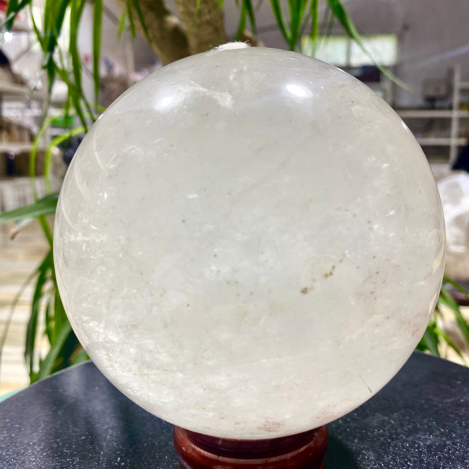 5.29LB white crystal transparent quartz crystal ball Reiki repair