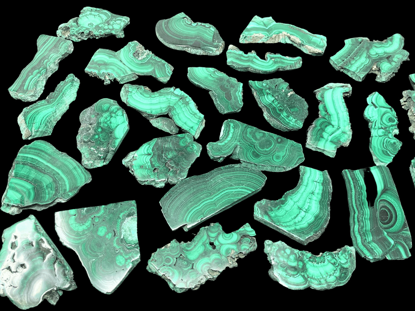Natural Malachite Slice, Polished Malachite Crystal Slab Specimens – Choose Size