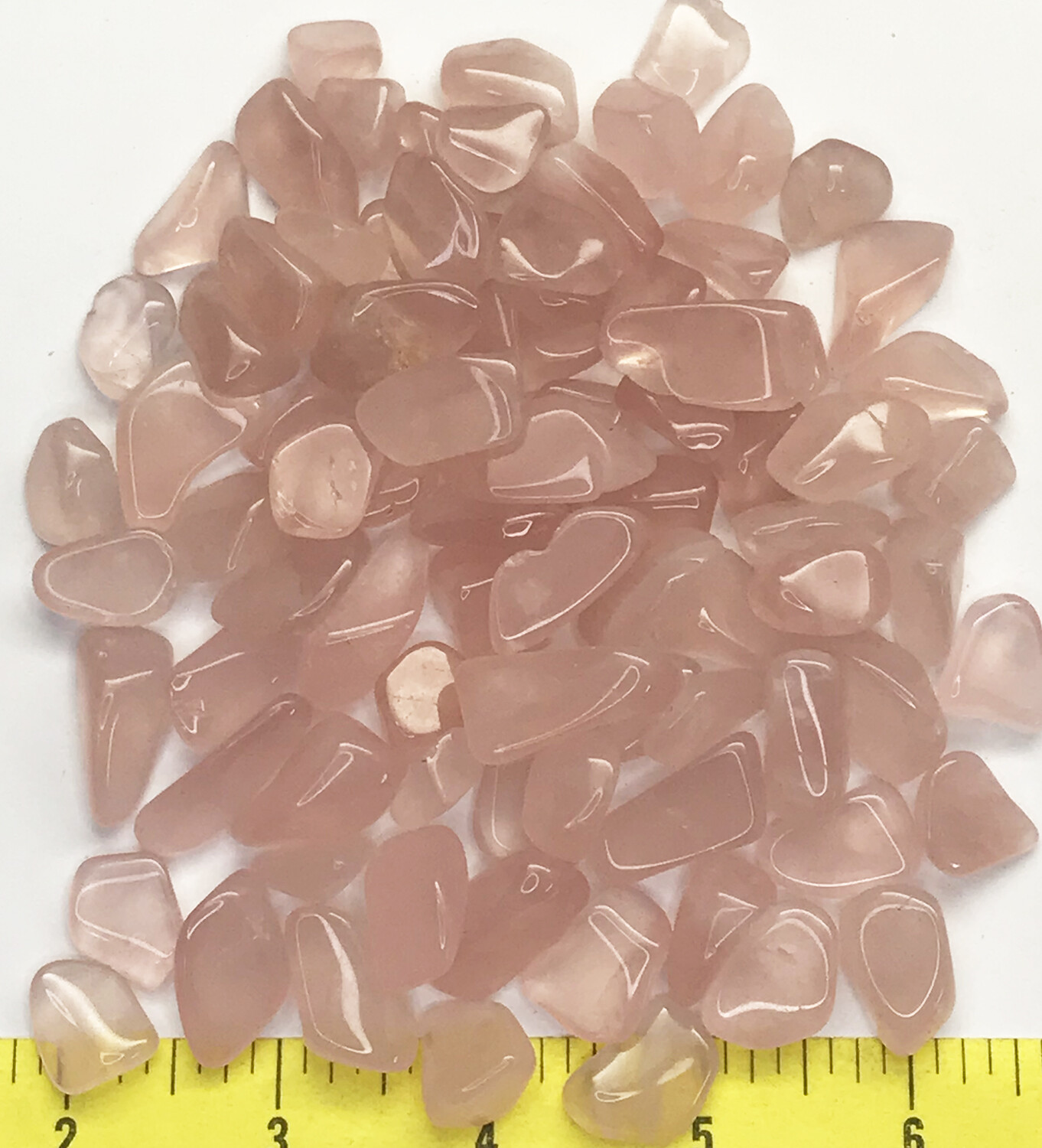 QUARTZ ROSE Small (1/2″ to 3/4″) Grade A polished stones 1/2 lb.