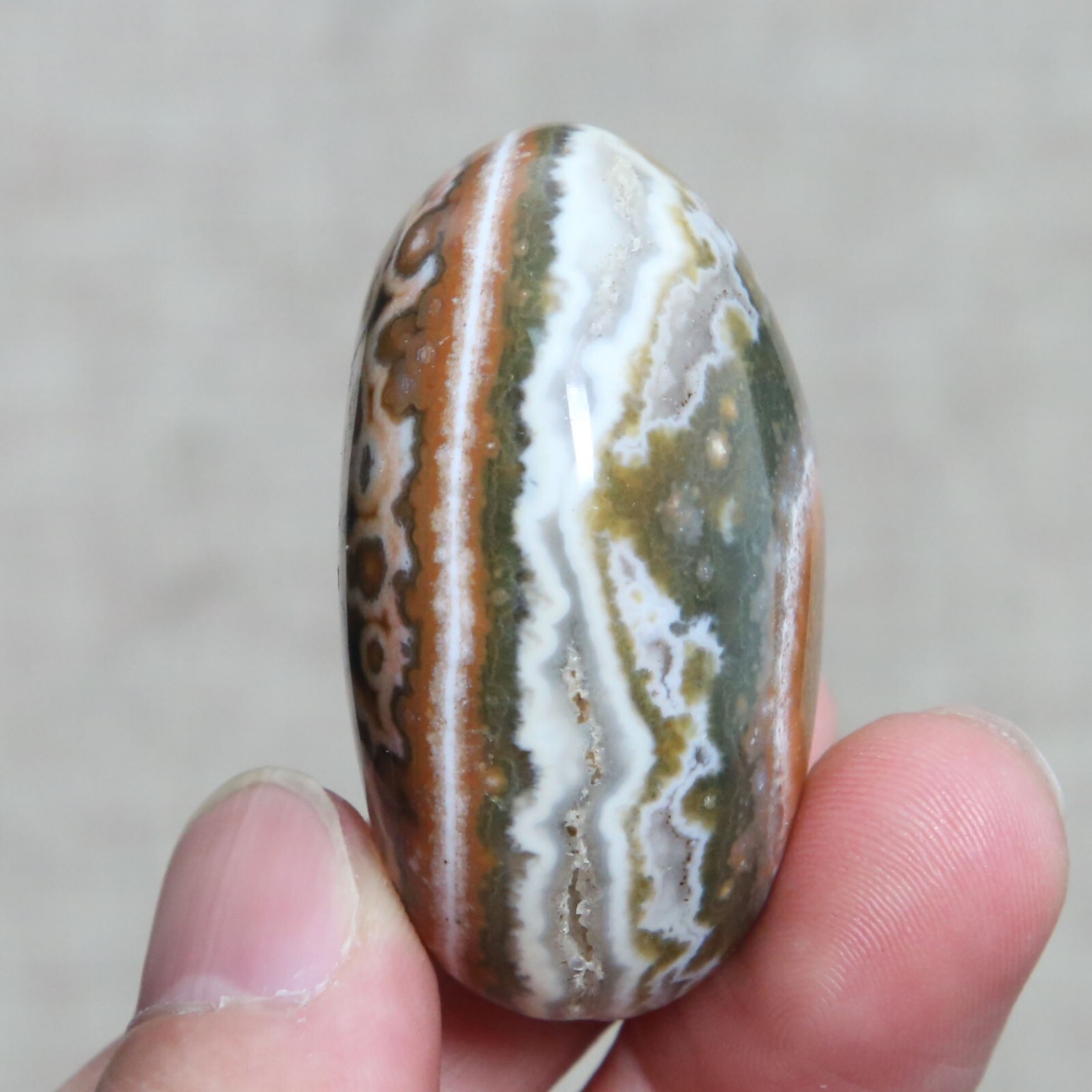 B7712-56g Amazing Natural Polished OCEAN JASPER Furnishing Freeform Healing
