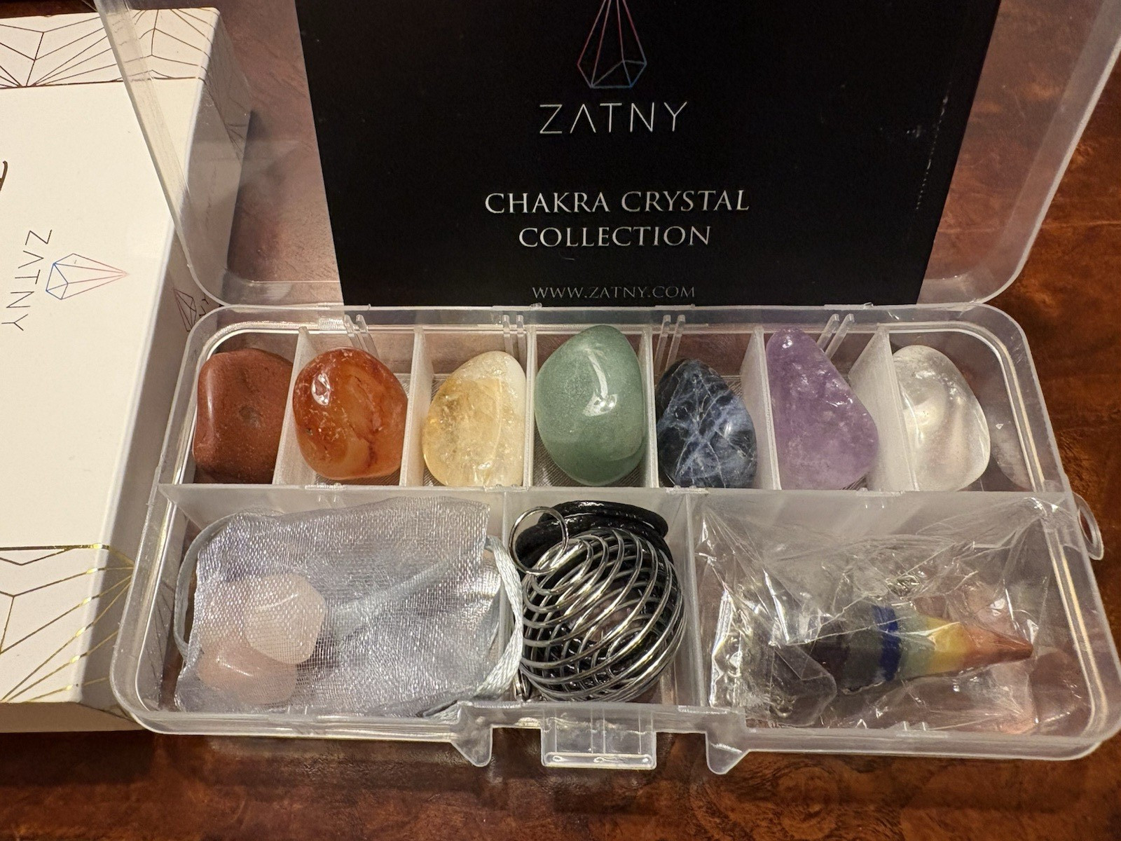 ZATNY Travel Chakra Crystals & Healing Stones Collection – 7 Chakra Set