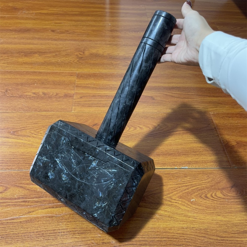 28.4LB 16.3″ Natural Garnet Large Hammer Crystal Heal Carving Quartz Decor