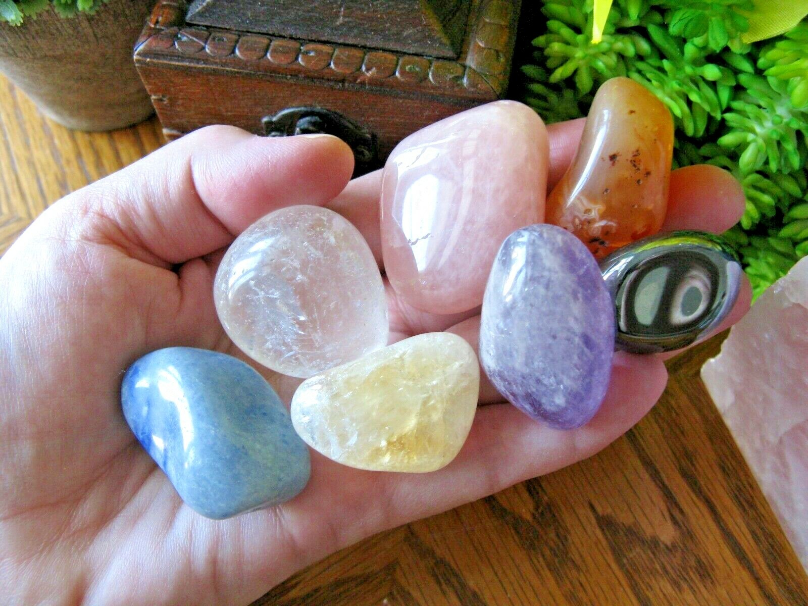 New Big Chunky Natural Chakra Crystal Healing Stones Gemstone Set of 7