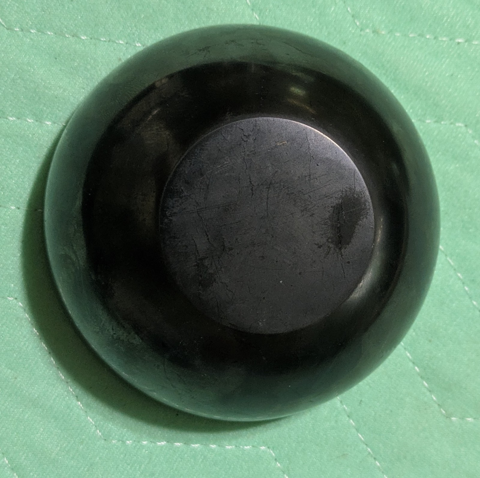 Shungite Solid Bowl – 1 lb 2.2 oz 4″ Wide Almost 1/2″ Deep