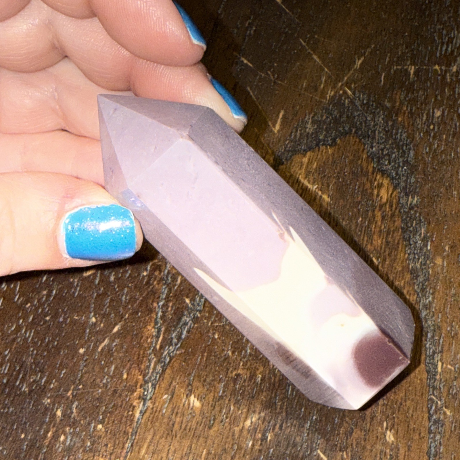 Mookaite Jasper Tower Point Crystal 3 1/10 inches tall, 77g