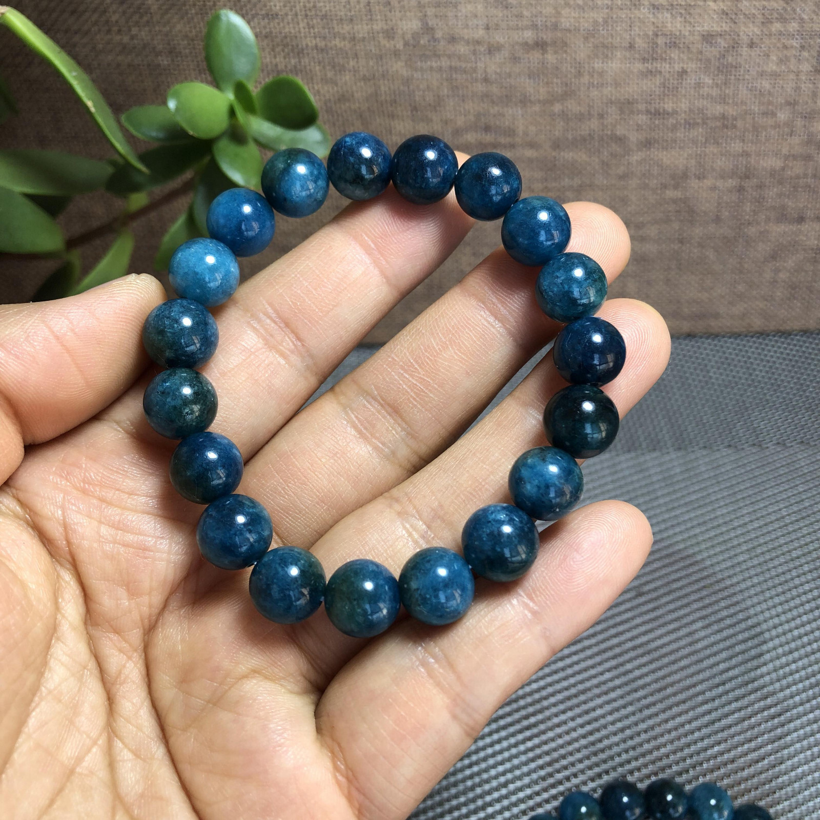 2pcs Natural Polished Apatite bracelets Crystal ball sphere Specimen 10mm A1280