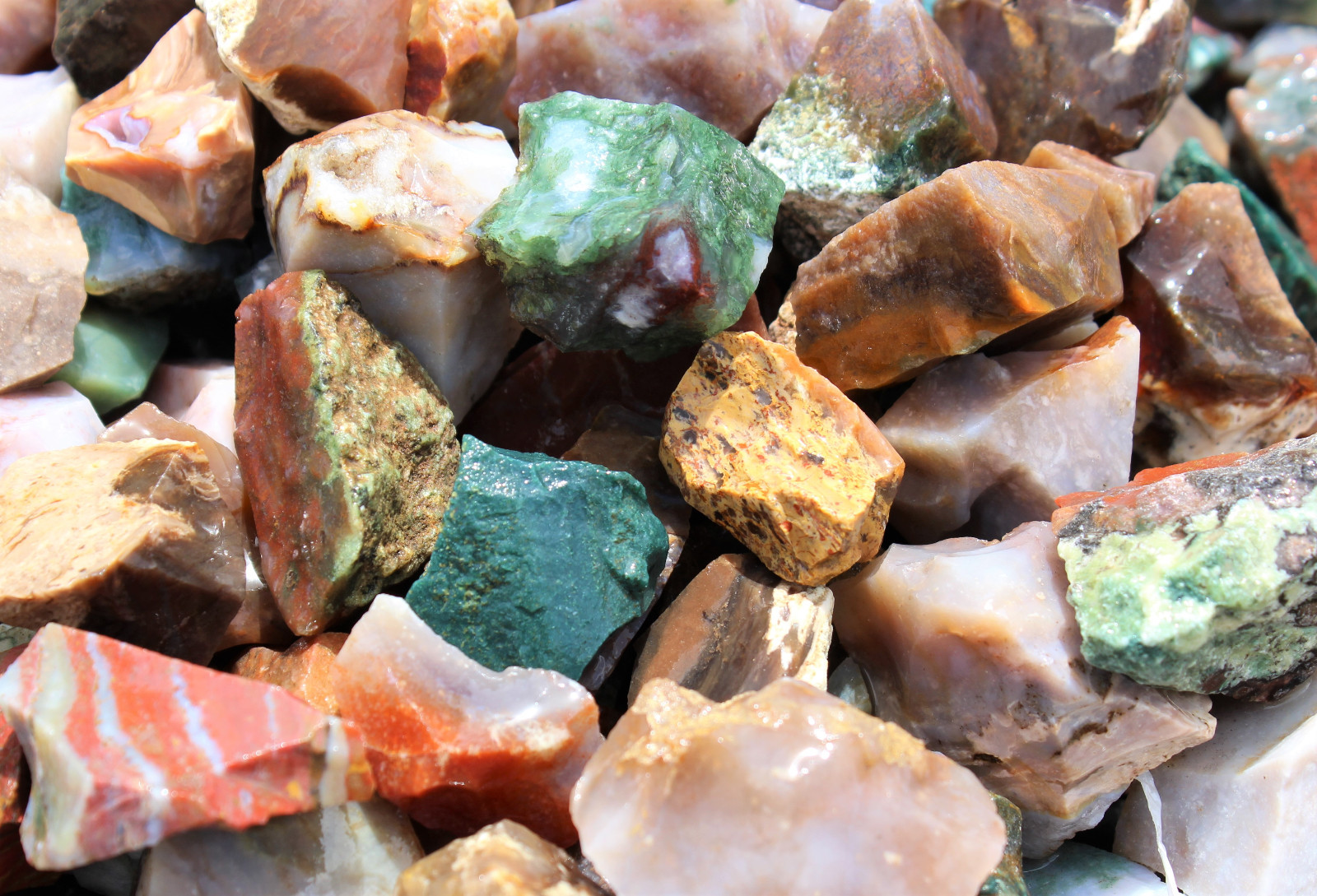 5 lb Lot Natural Rough Fancy Jasper, Raw Gemstone Cabbing Rock Multi color 80 oz