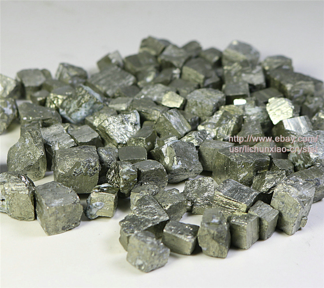 100g Wholesale Beautiful Golden Iron Pyrite Cubic Crystal gem Mineral Specimen