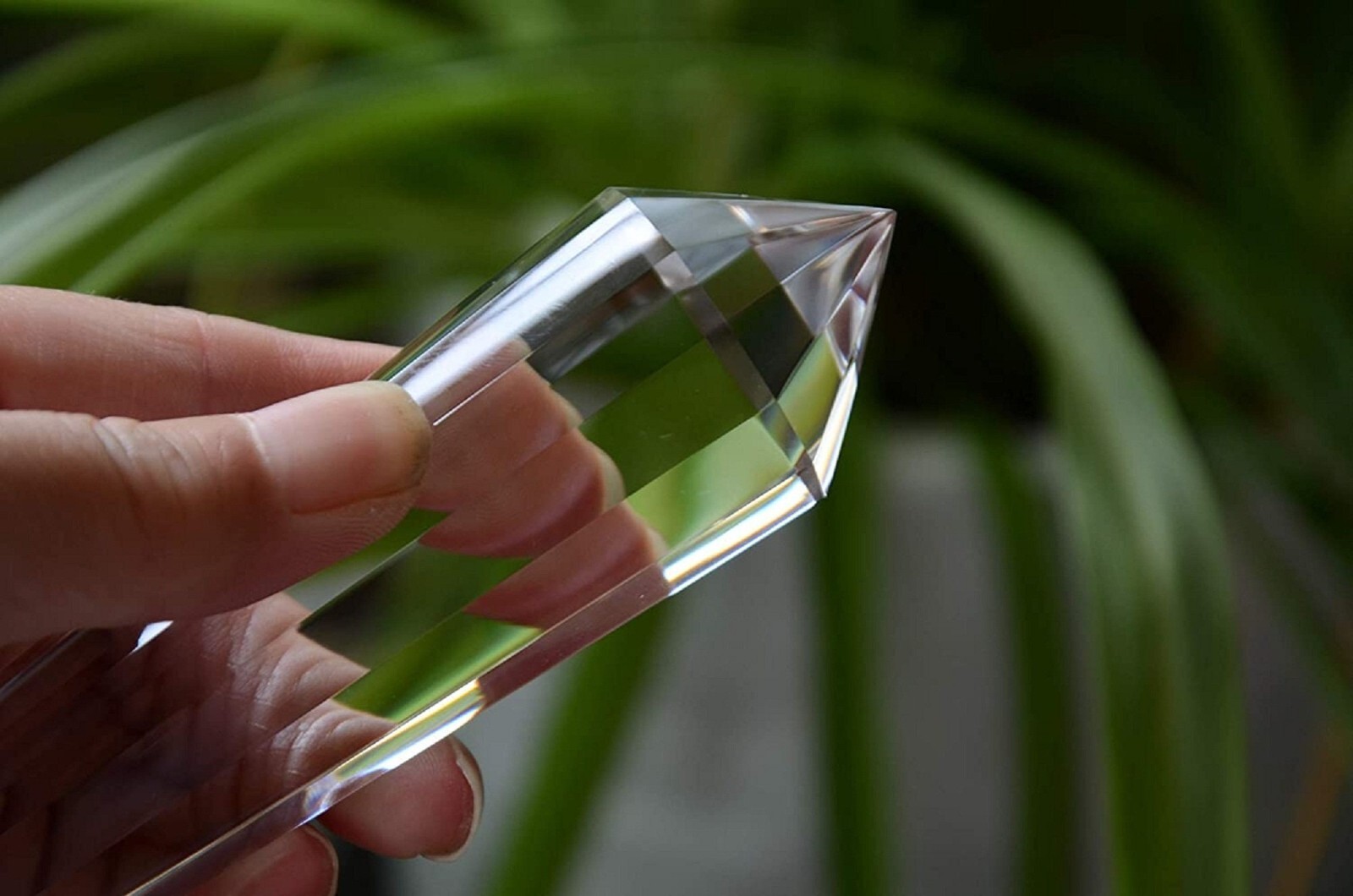 Authentic Tibetan Himalayan 99% Clear 13-Sided Crystal Quartz Vogel Wand – 5.40″