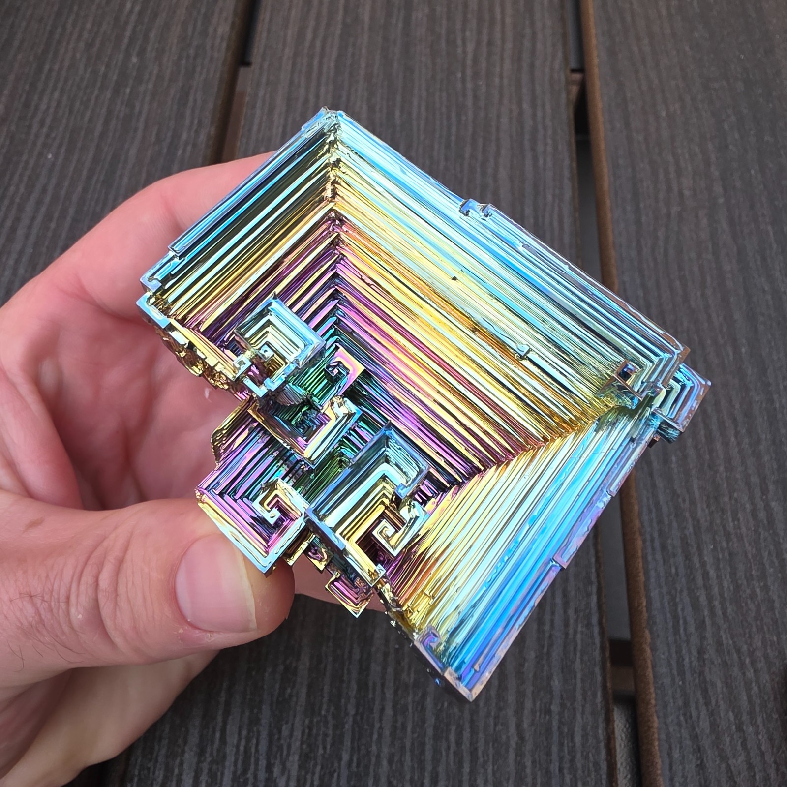 XL Rainbow Bismuth Crystal | EXACT ITEM SHOWN | Masterpiece Quality | USA Grown